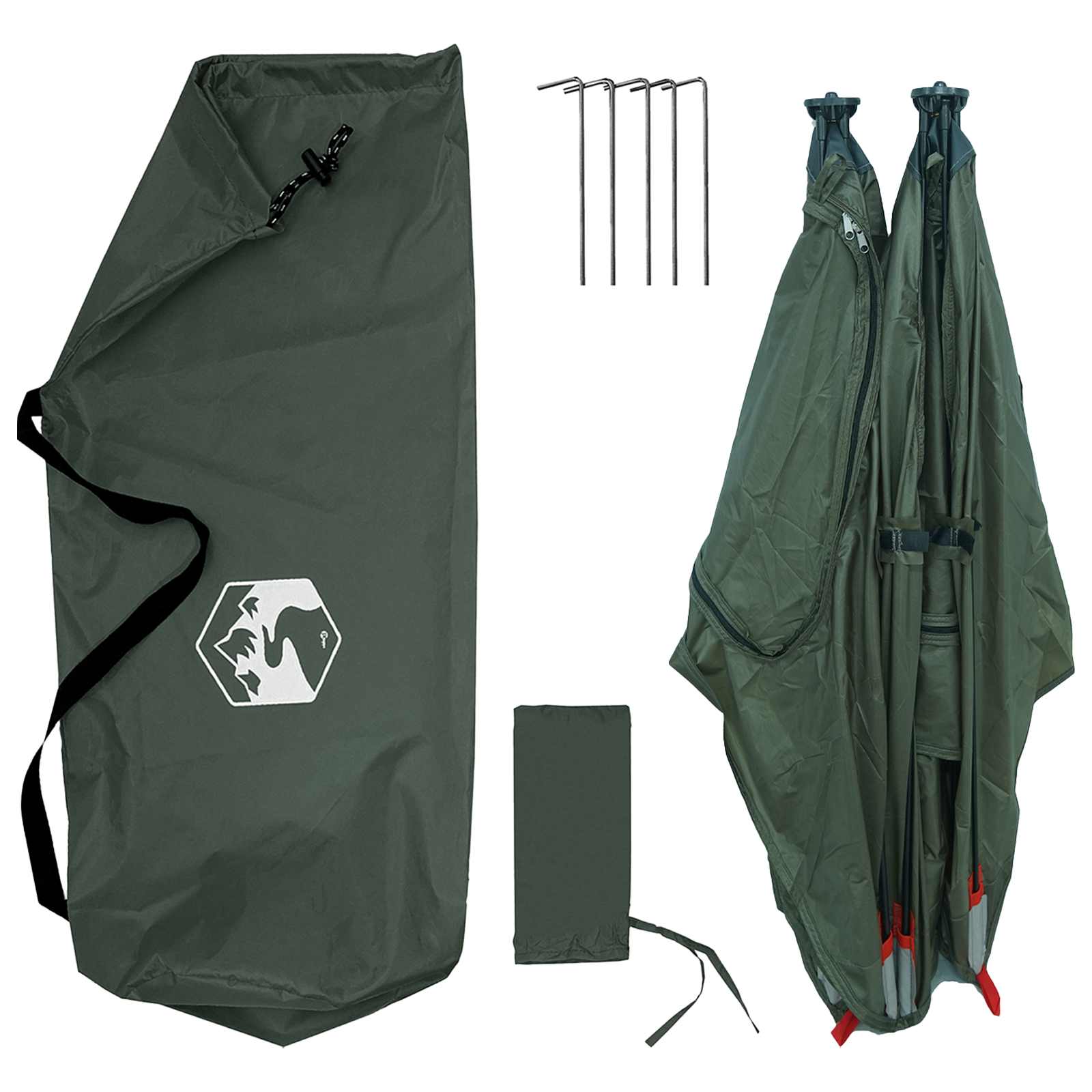 Huntingzelt 145 x 145 x 150 cm Olivegrün Polyester und Stahl