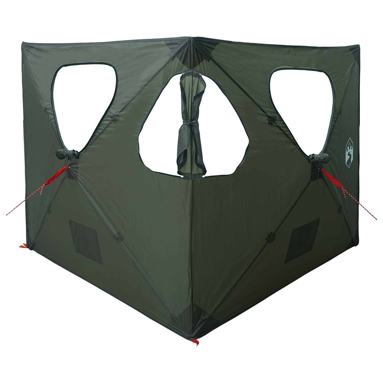 Huntingzelt 145 x 145 x 150 cm Olivegrün Polyester und Stahl