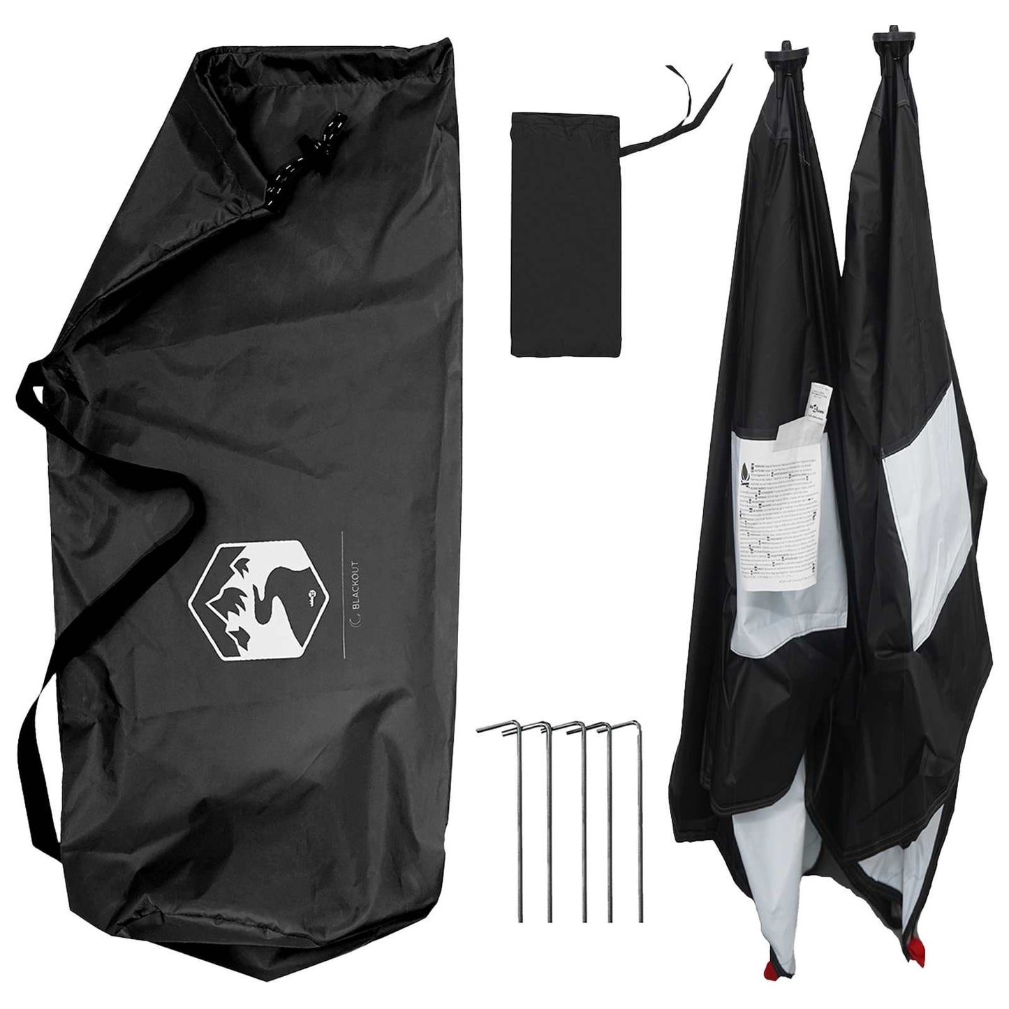 Huntingzelt 145 x 145 x 150 cm Weiß Blackout