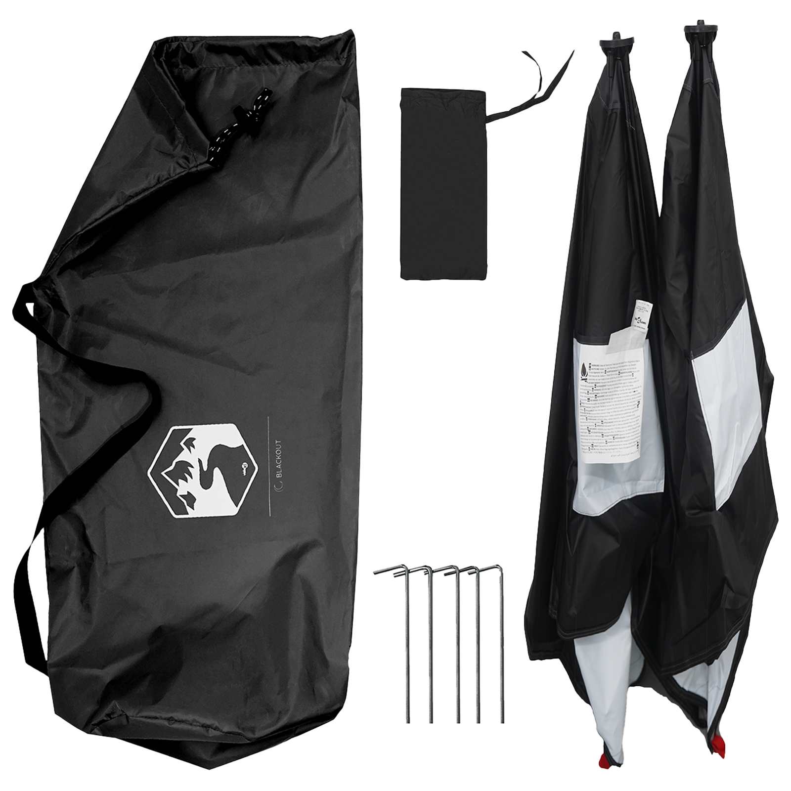 Huntingzelt 145 x 145 x 150 cm Weiß Blackout