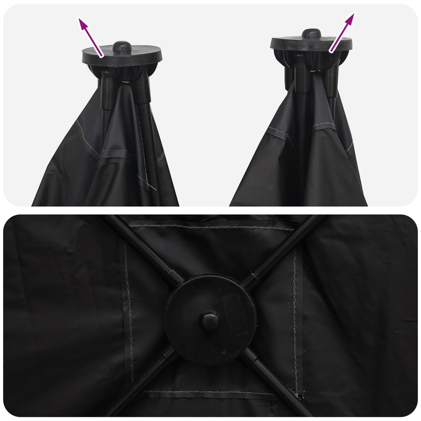 Huntingzelt 145 x 145 x 150 cm Weiß Blackout