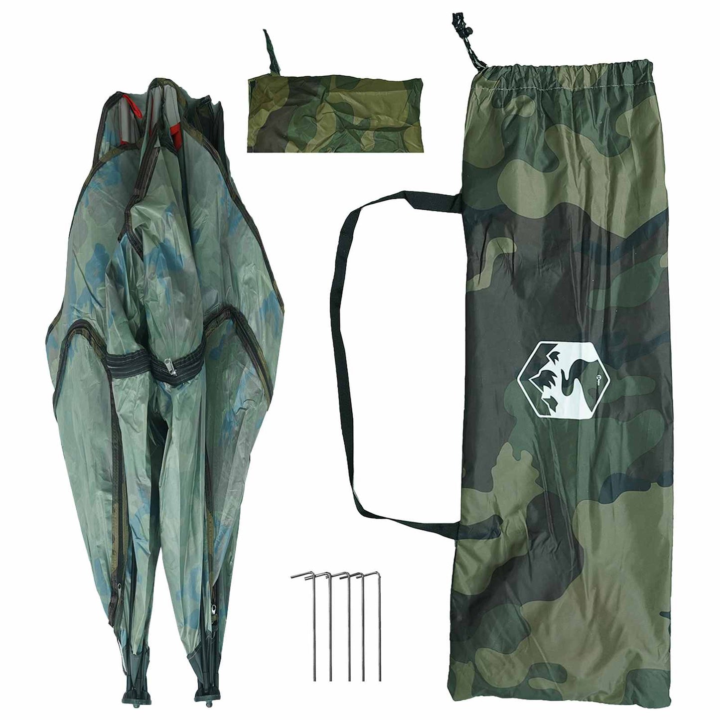 Huntingzelt 145 x 145 x 150 cm Tarnung Polyester und Stahl