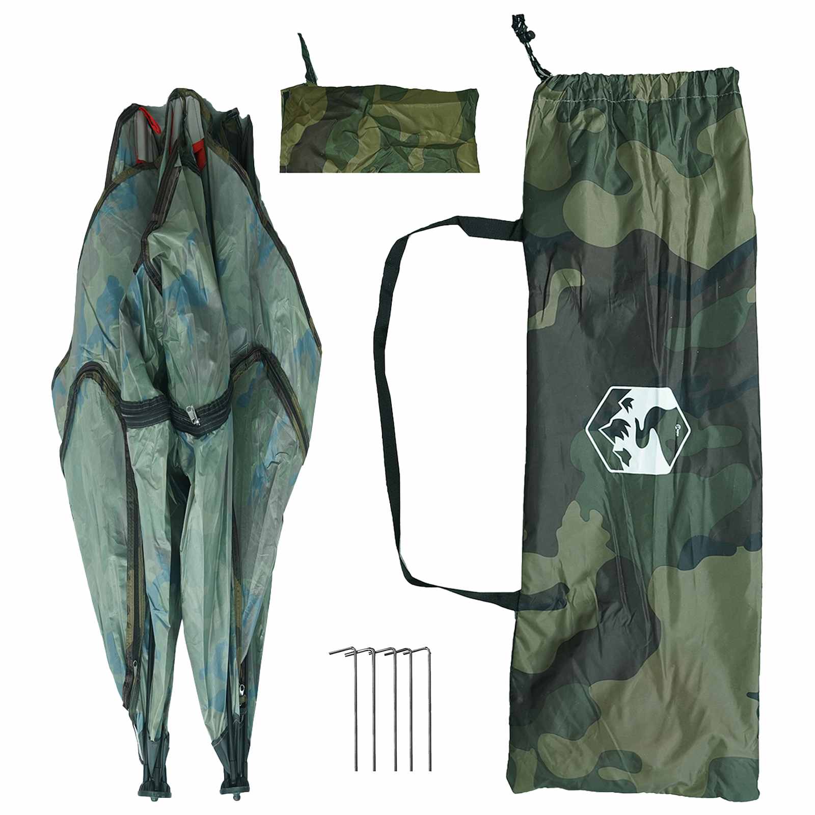 Huntingzelt 145 x 145 x 150 cm Tarnung Polyester und Stahl