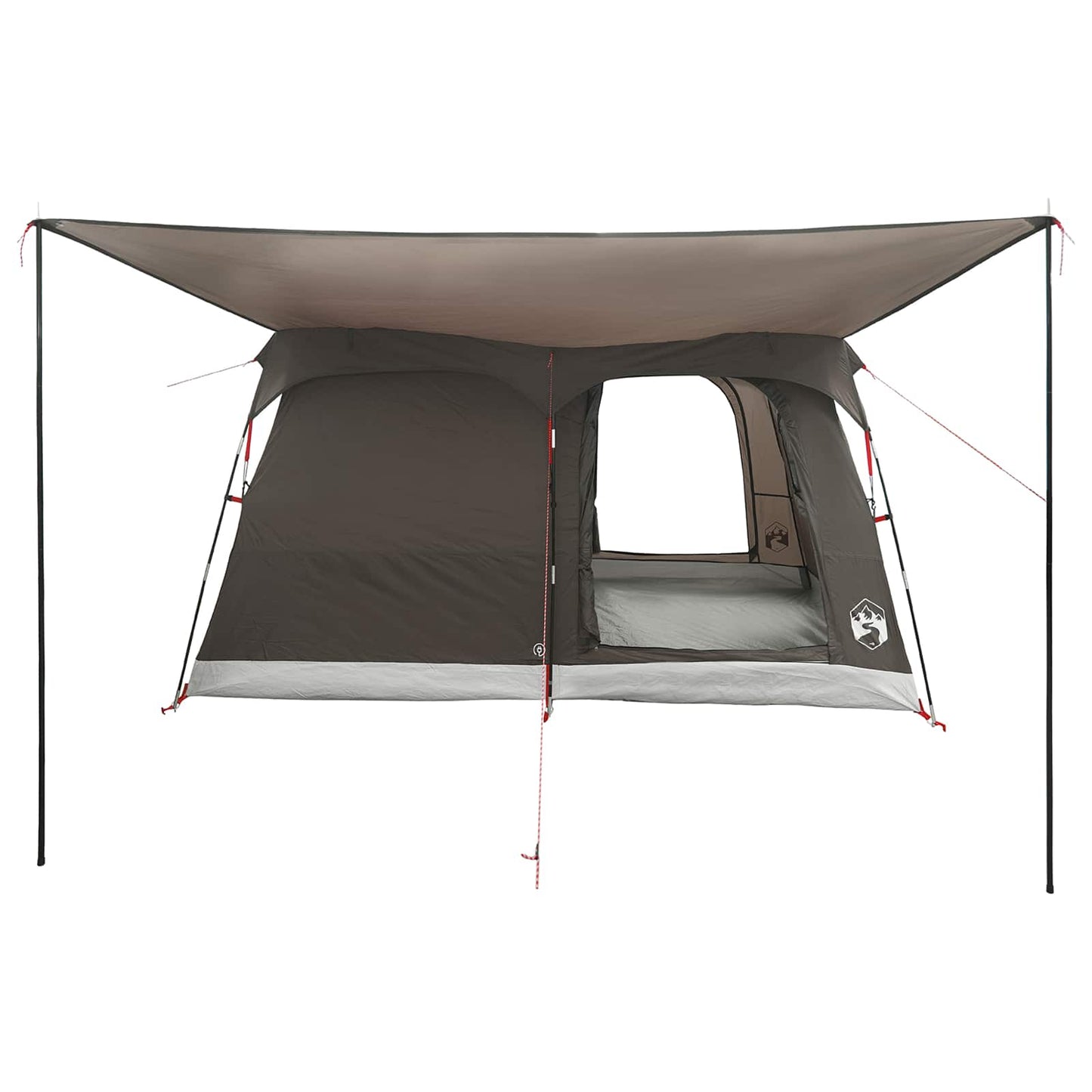 Familienzelt 8 Personen Braun Grau Polyester