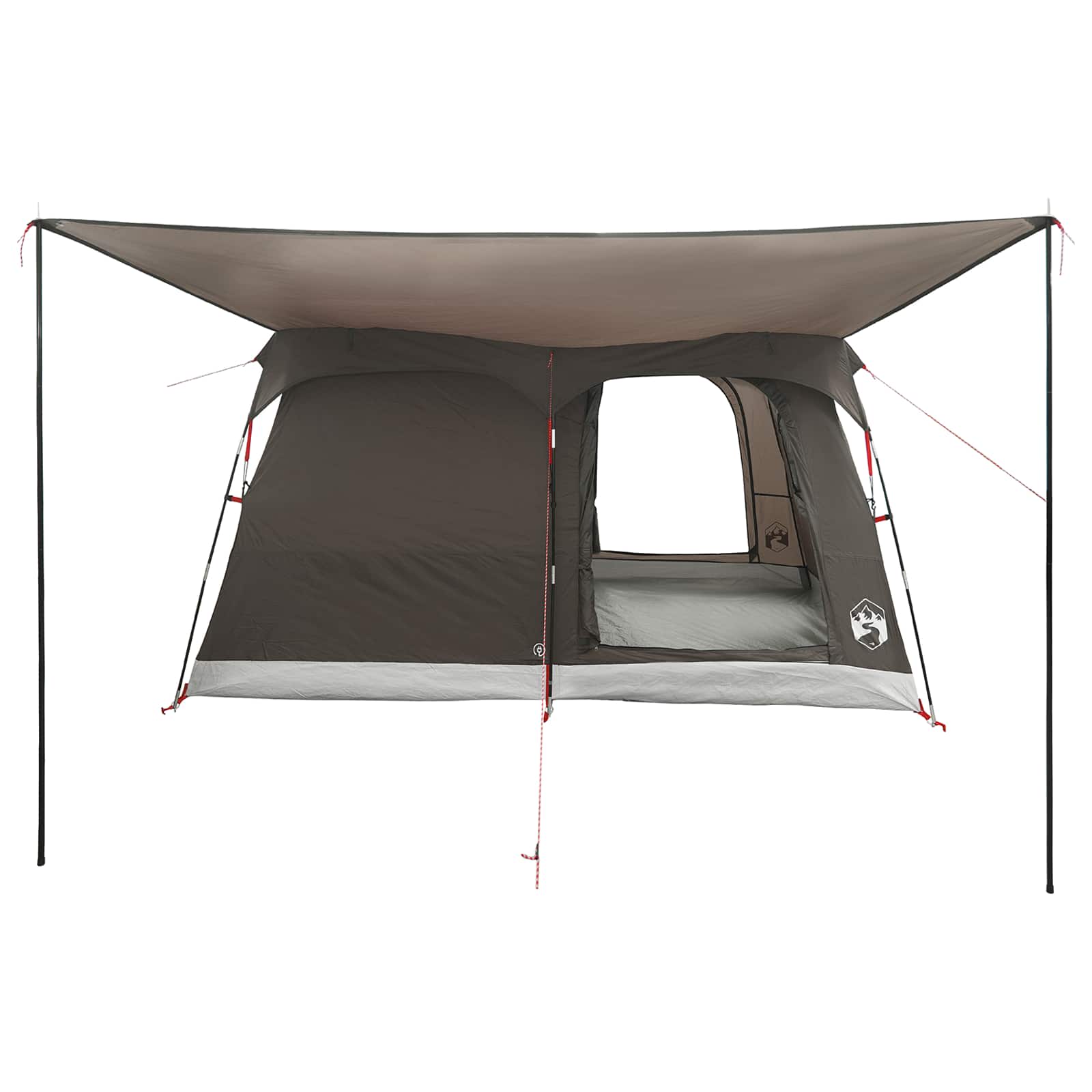 Familienzelt 8 Personen Braun Grau Polyester