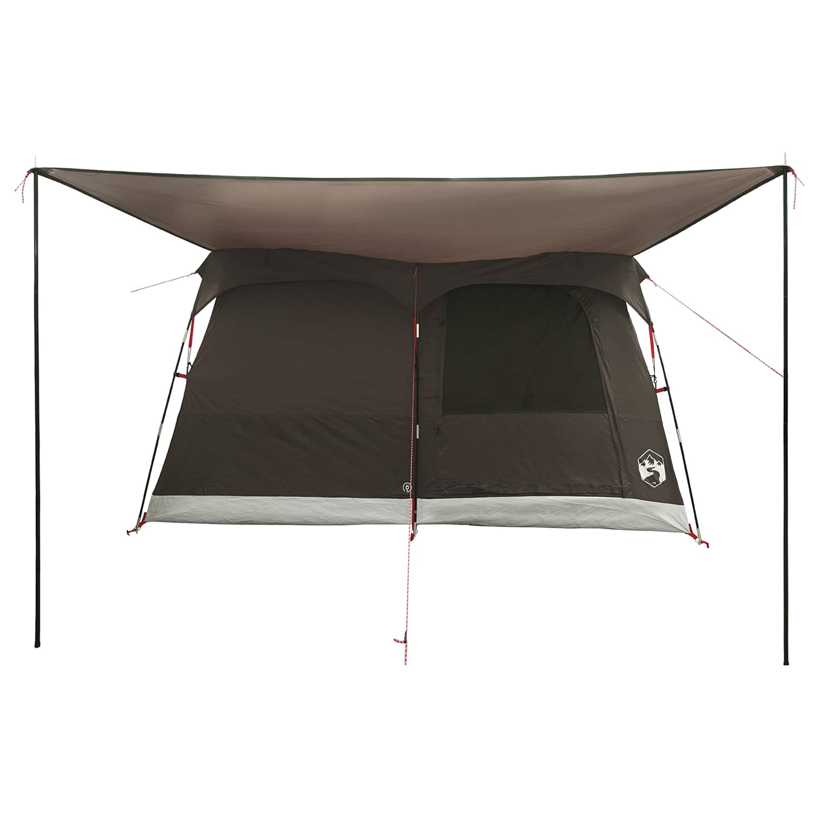 Familienzelt 8 Personen Braun Grau Polyester
