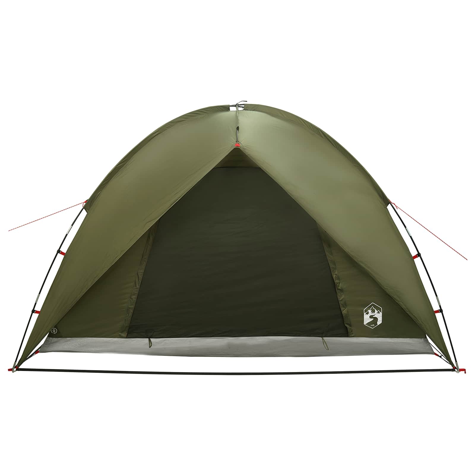 Campingzelt mit Regenhaube wasserdicht 4 Personen Olivgrün
