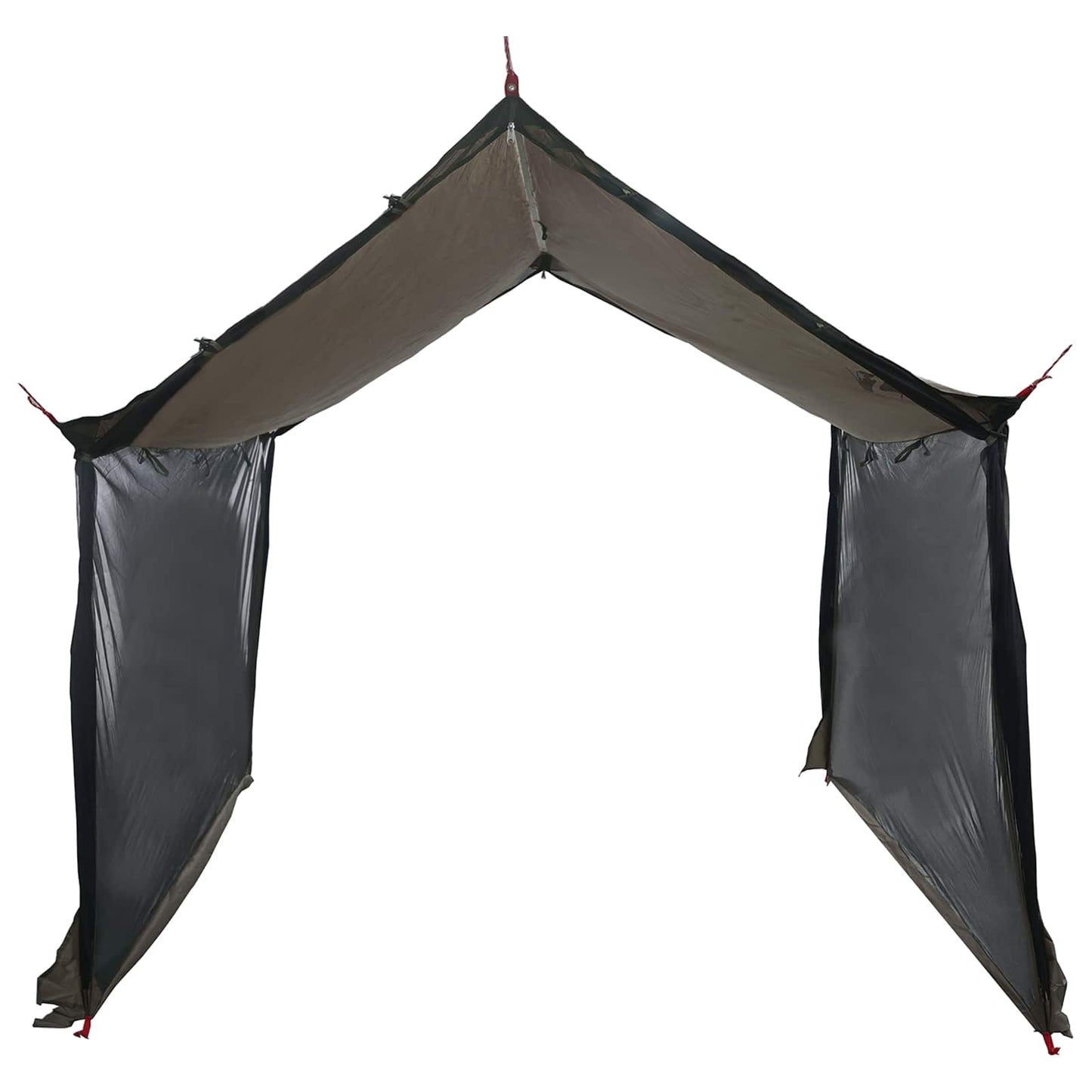 Camping-Tarp mit Netzwänden 340 x 260 x 220 cm Braun Grau