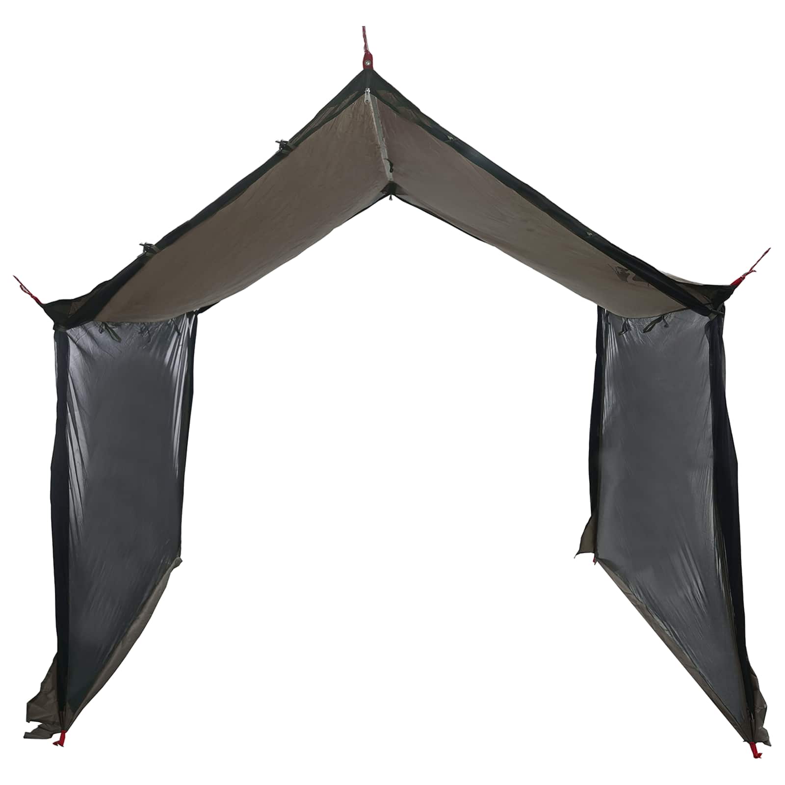 Camping-Tarp mit Netzwänden 340 x 260 x 220 cm Braun Grau