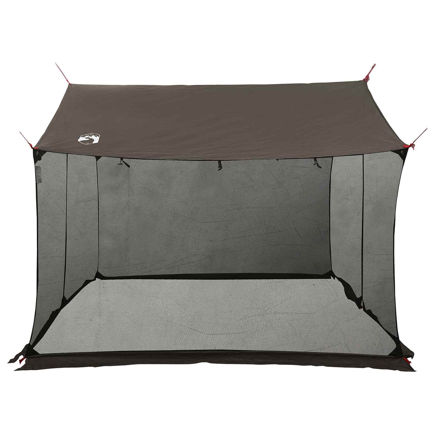 Camping-Tarp mit Netzwänden 340 x 260 x 220 cm Braun Grau