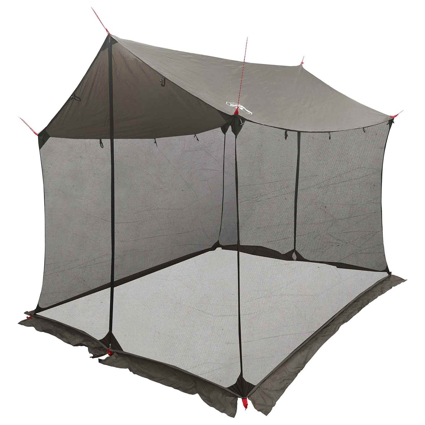 Camping-Tarp mit Netzwänden 270 x 210 x 210 cm Braun Grau