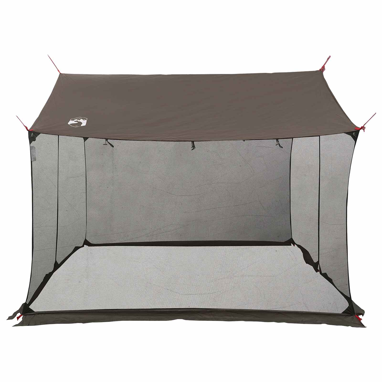 Camping-Tarp mit Netzwänden 270 x 210 x 210 cm Braun Grau