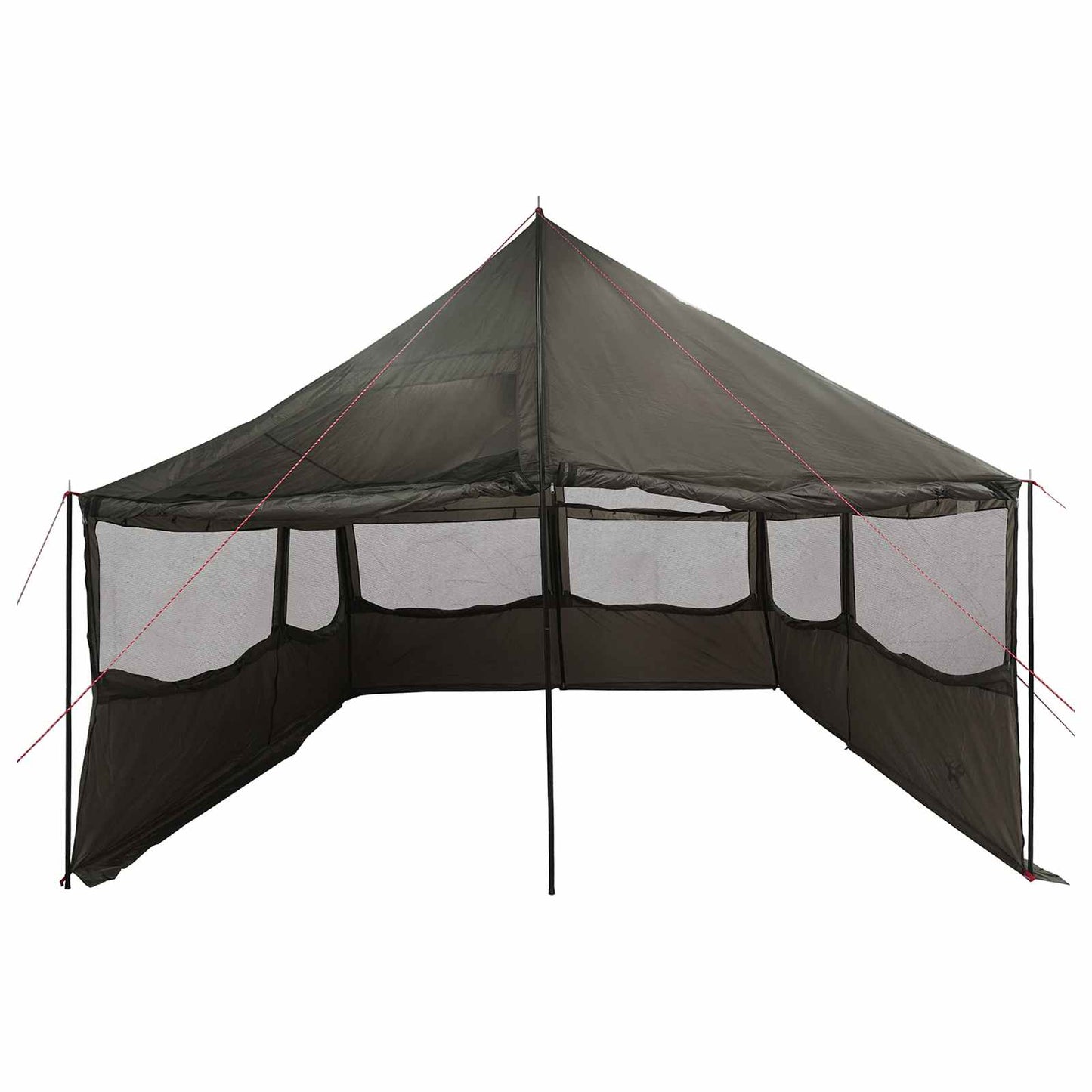 Familienzelt Braun grau 450 x 400 x 265 cm Polyester und Stahl