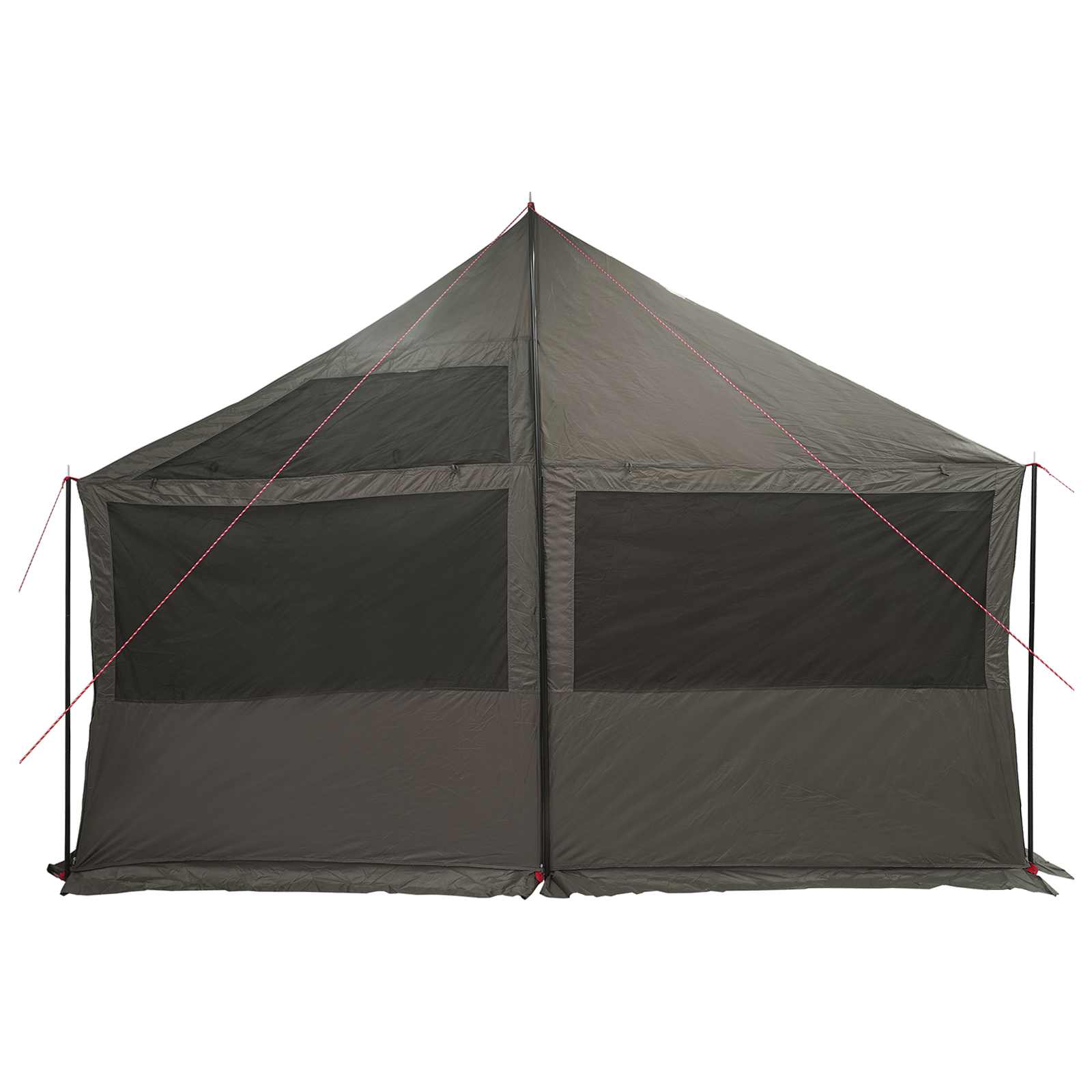 Familienzelt Braun grau 450 x 400 x 265 cm Polyester und Stahl