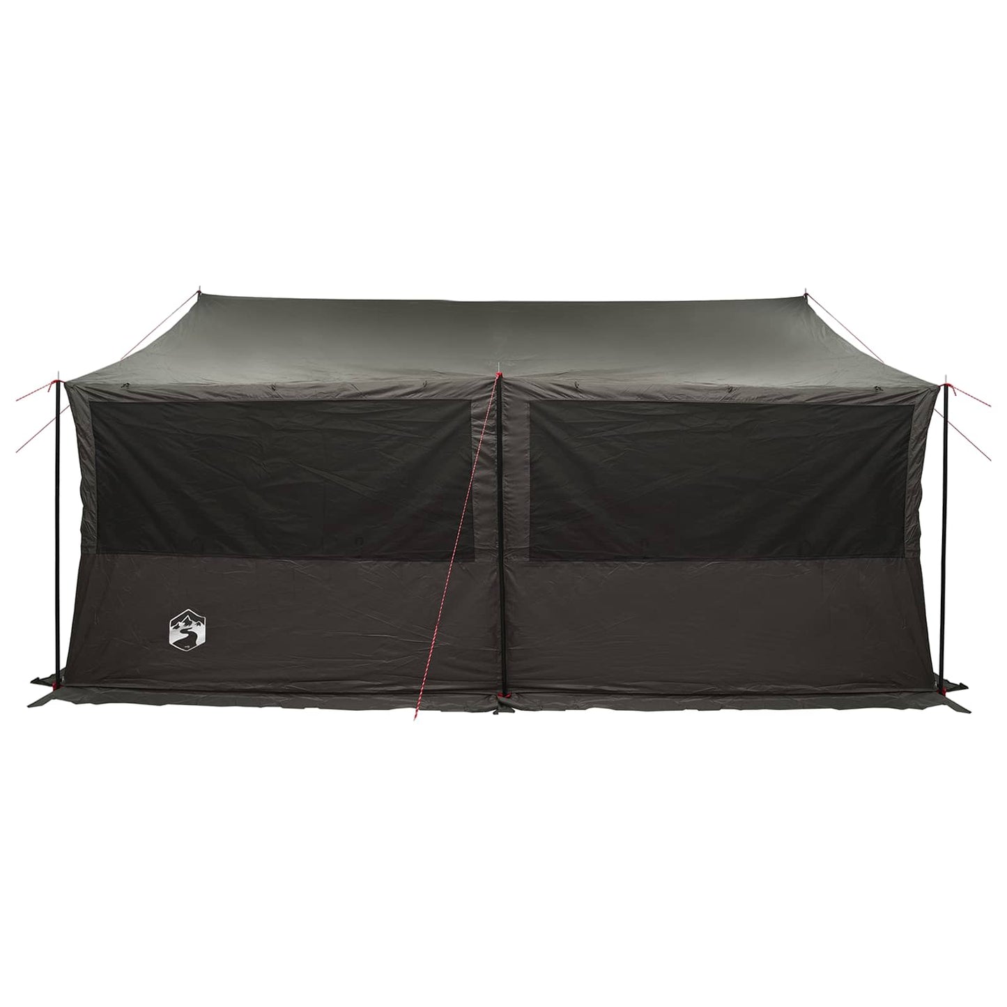 Familienzelt Braun grau 450 x 400 x 265 cm Polyester und Stahl