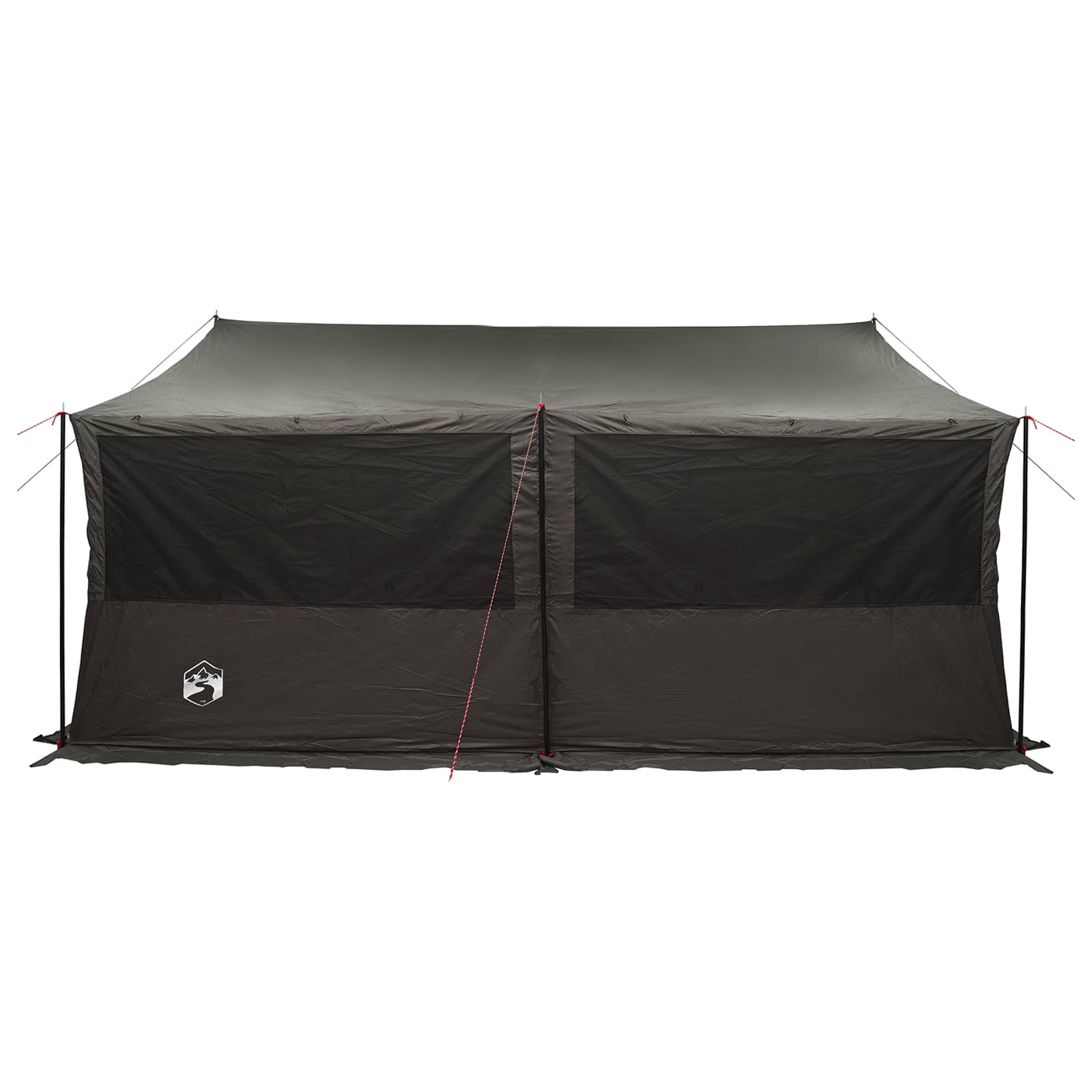 Familienzelt Braun grau 450 x 400 x 265 cm Polyester und Stahl