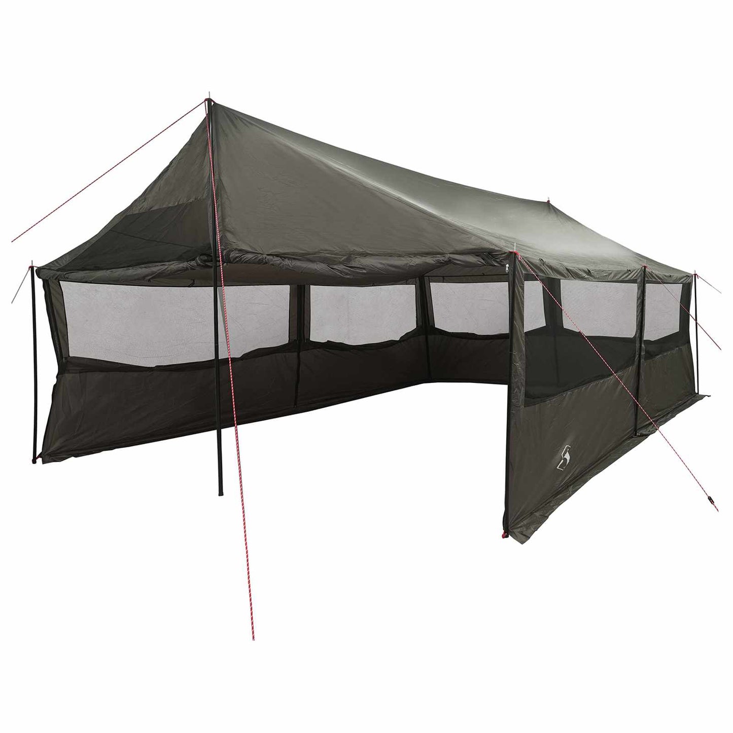 Familienzelt Braun grau 600 x 400 x 268 cm Polyester und Stahl