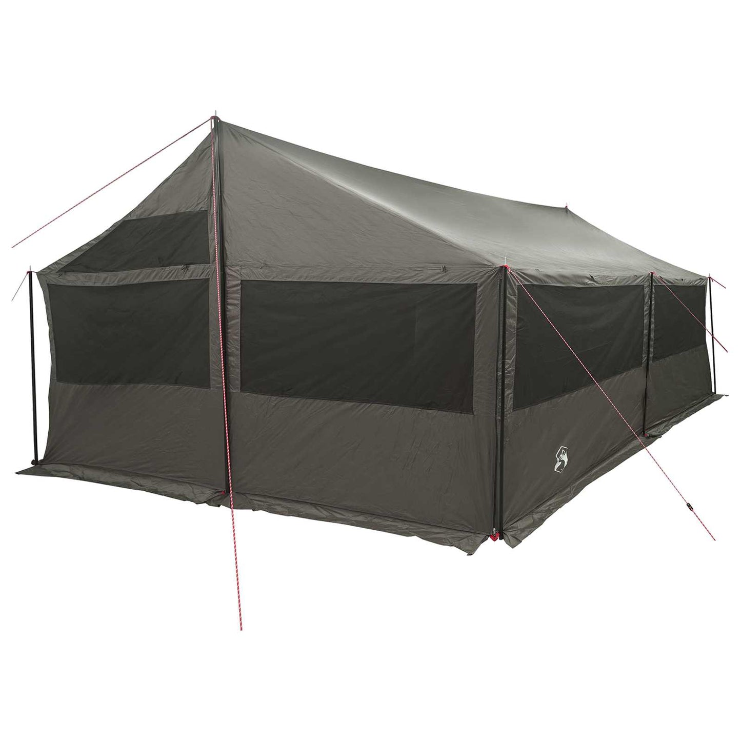 Familienzelt Braun grau 600 x 400 x 268 cm Polyester und Stahl