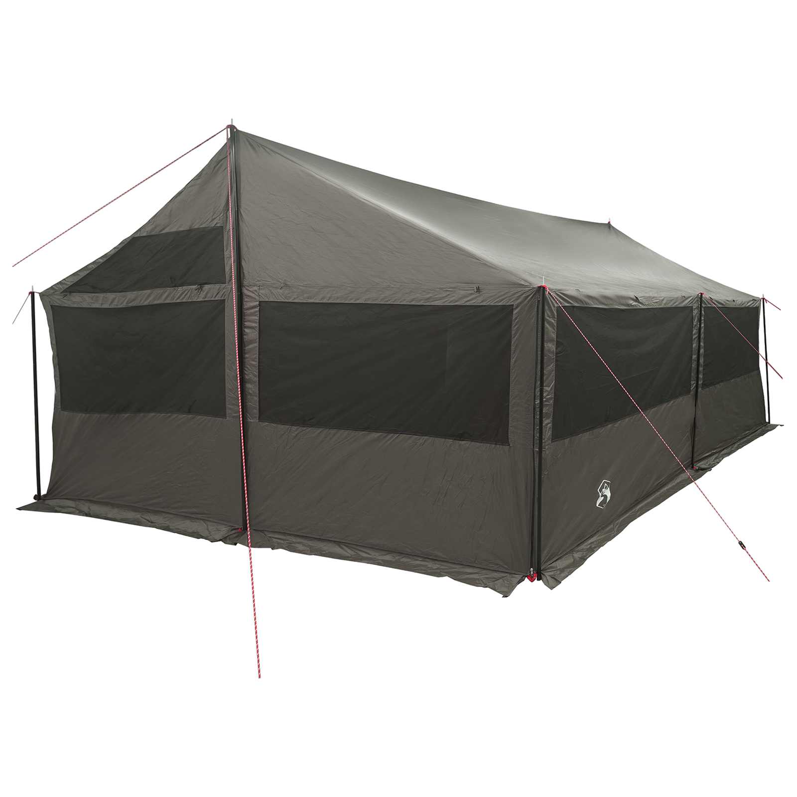 Familienzelt Braun grau 600 x 400 x 268 cm Polyester und Stahl