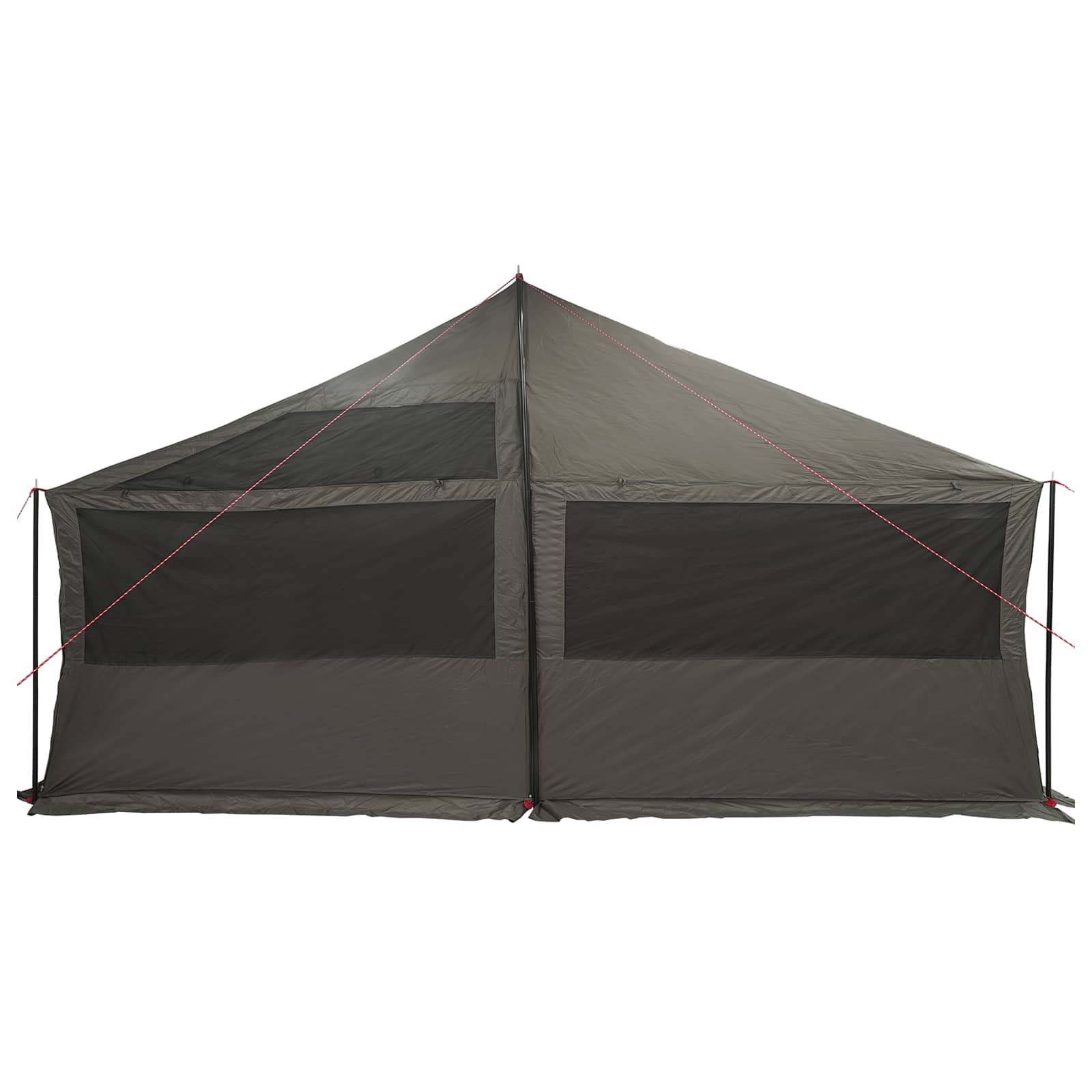 Familienzelt Braun grau 600 x 400 x 268 cm Polyester und Stahl