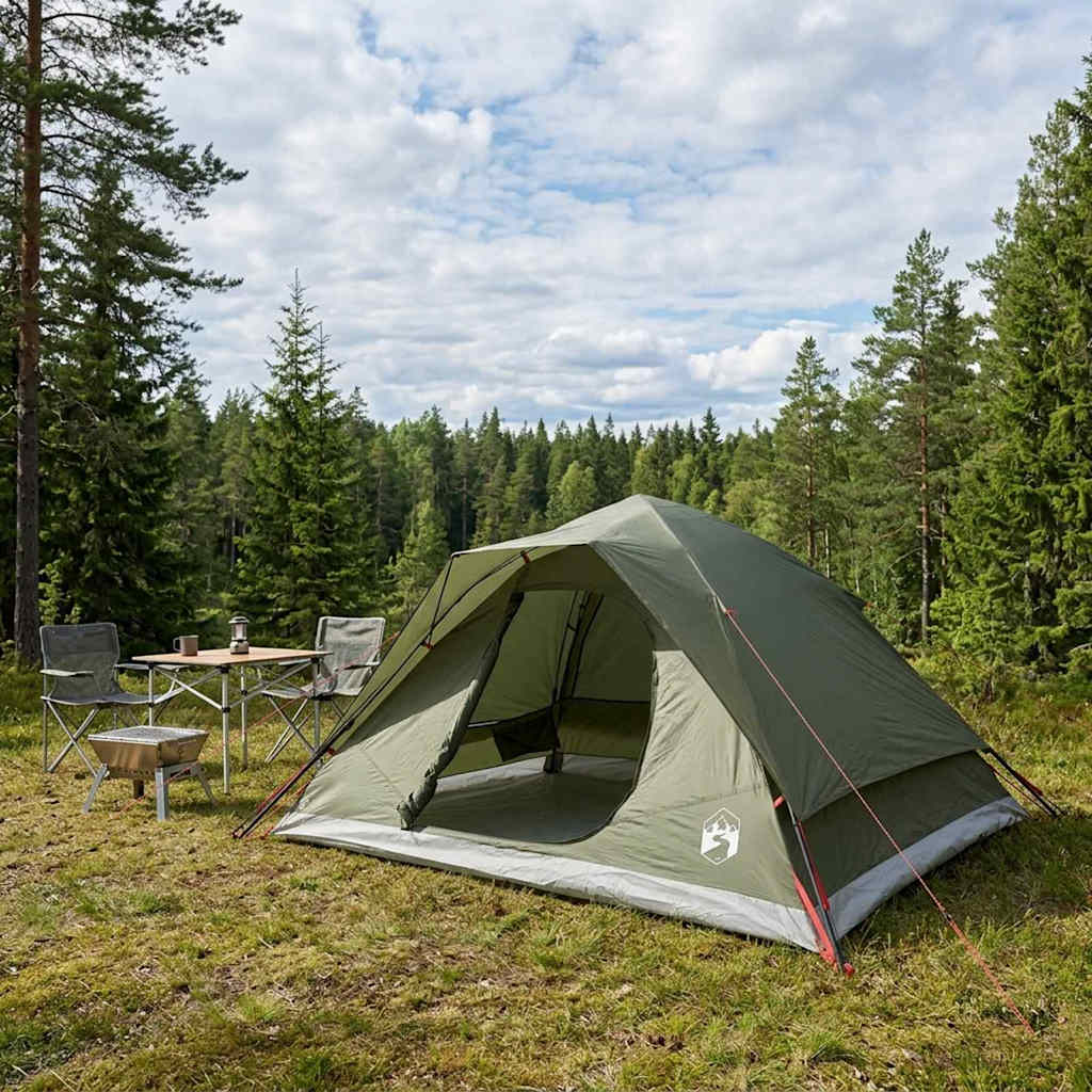Sofort Zelt Olive Grün 305 x 215 x 140 cm Polyester und Stahl