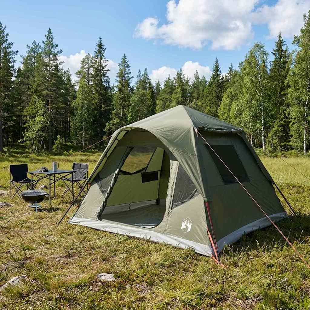 Sofort Zelt Olive Grün 305 x 275 x 190 cm Polyester und Stahl