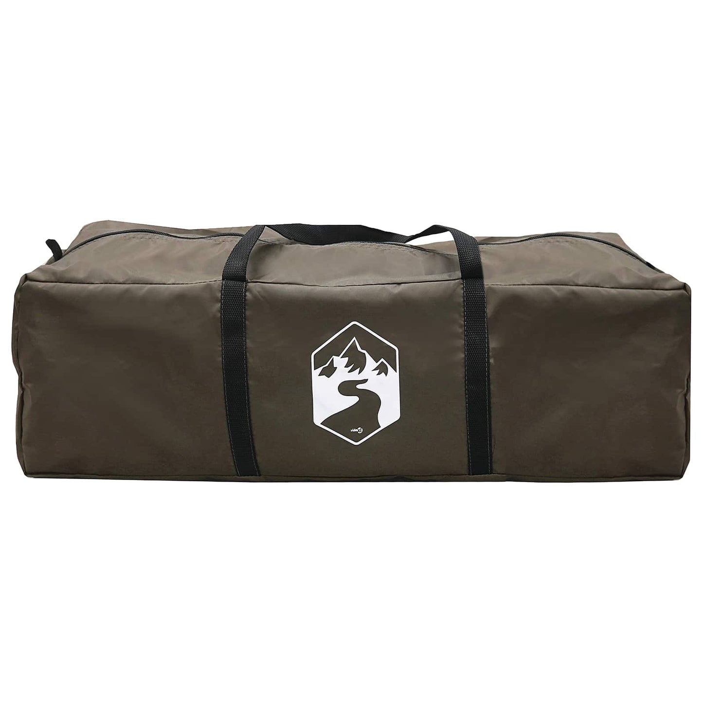 Tipi Zelt 18 Personen Braun Grau Polyester und Stahl