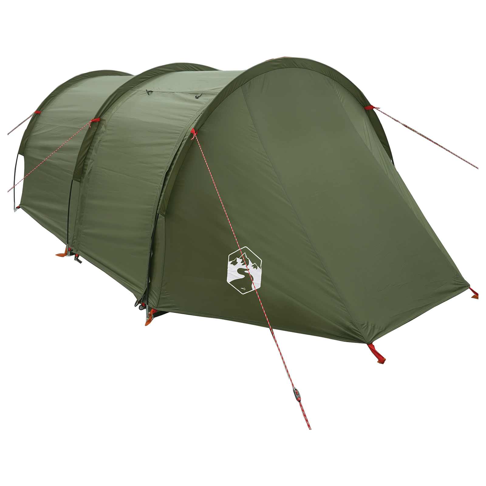 Tunnelzelt 410 x 175 x 105 cm Olivgrün Polyester und Stahl