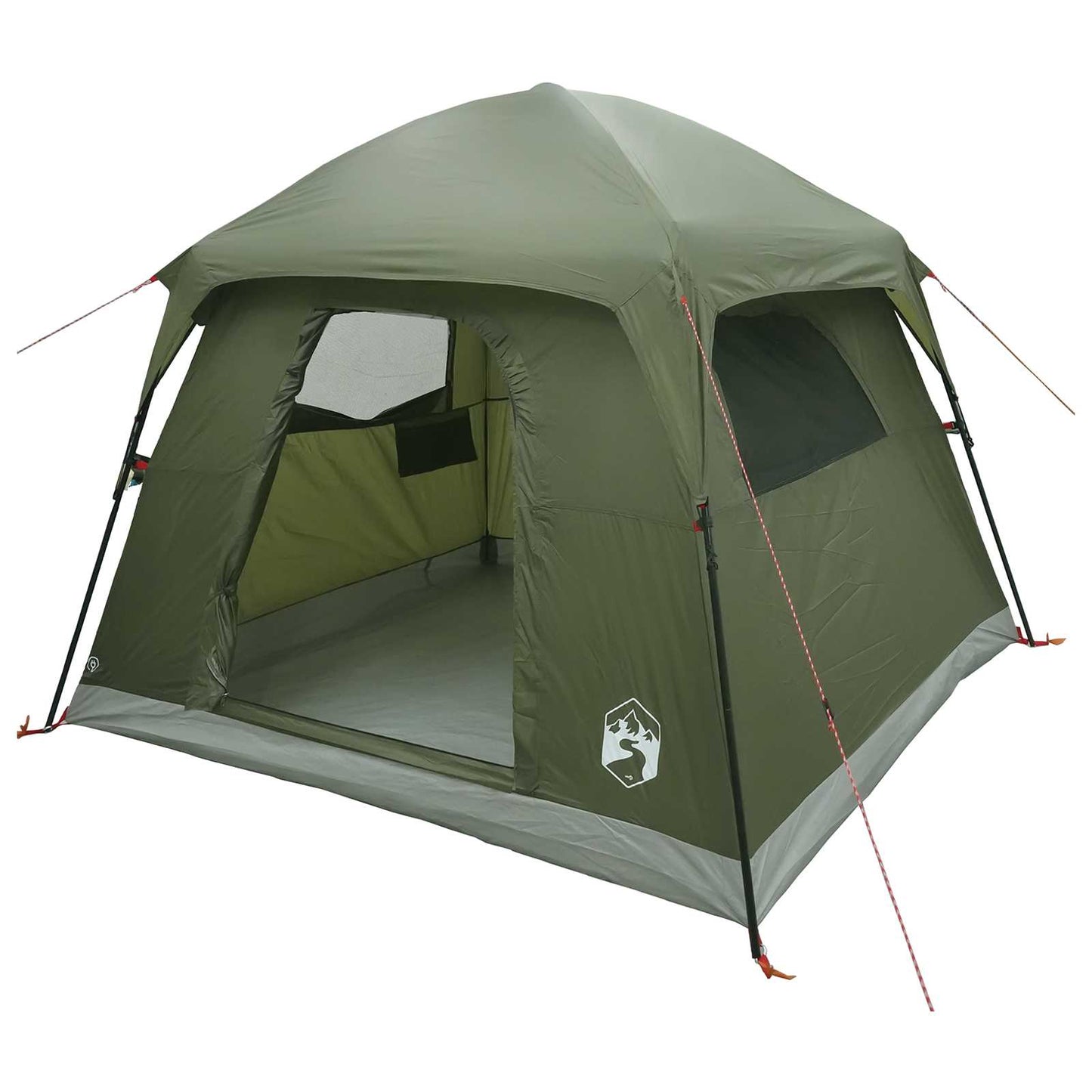 Hütten-Zelt Olive Grün 244 x 213 x 183 cm Polyester und Stahl