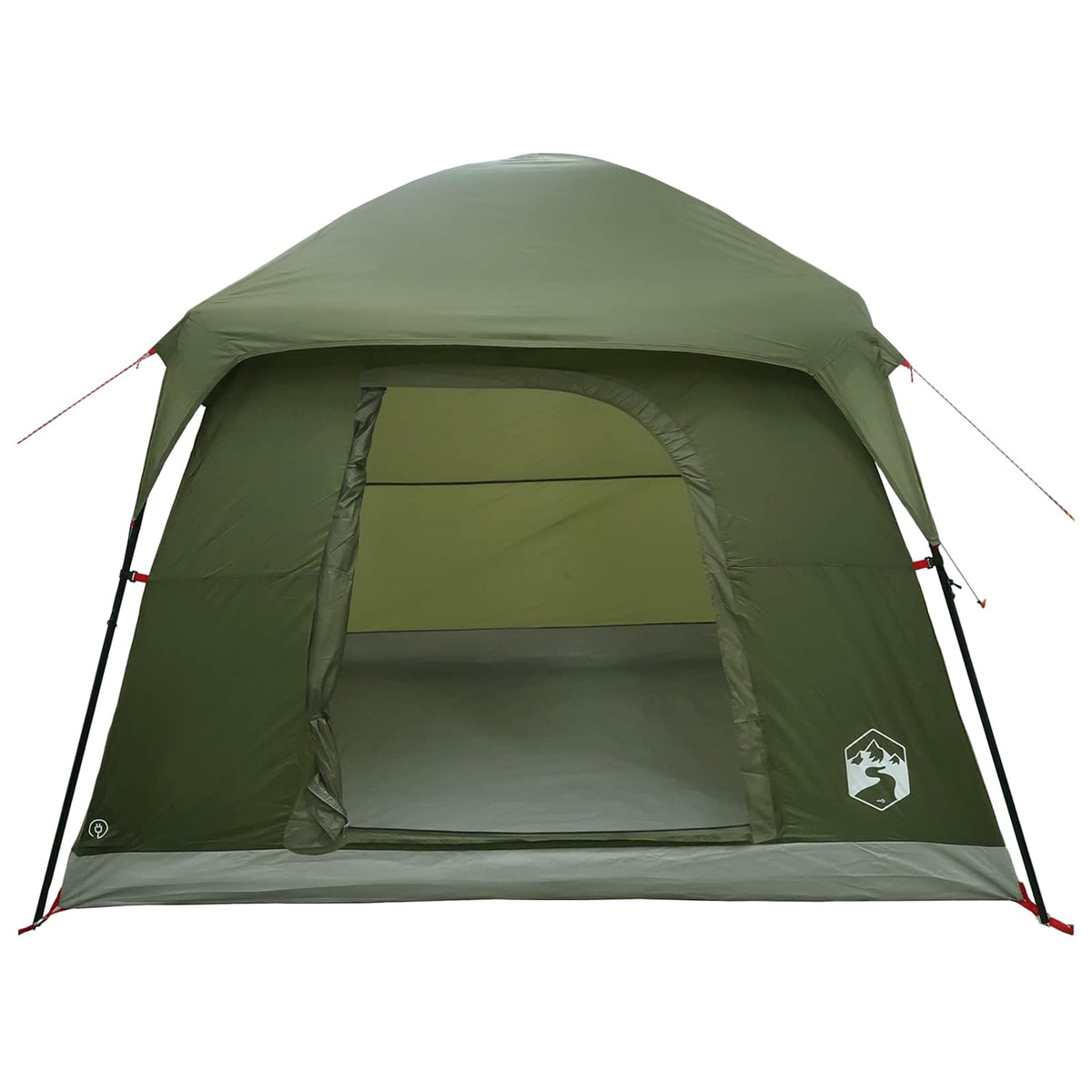 Hütten-Zelt 4 Personen Olive Grün Polyester und Stahl
