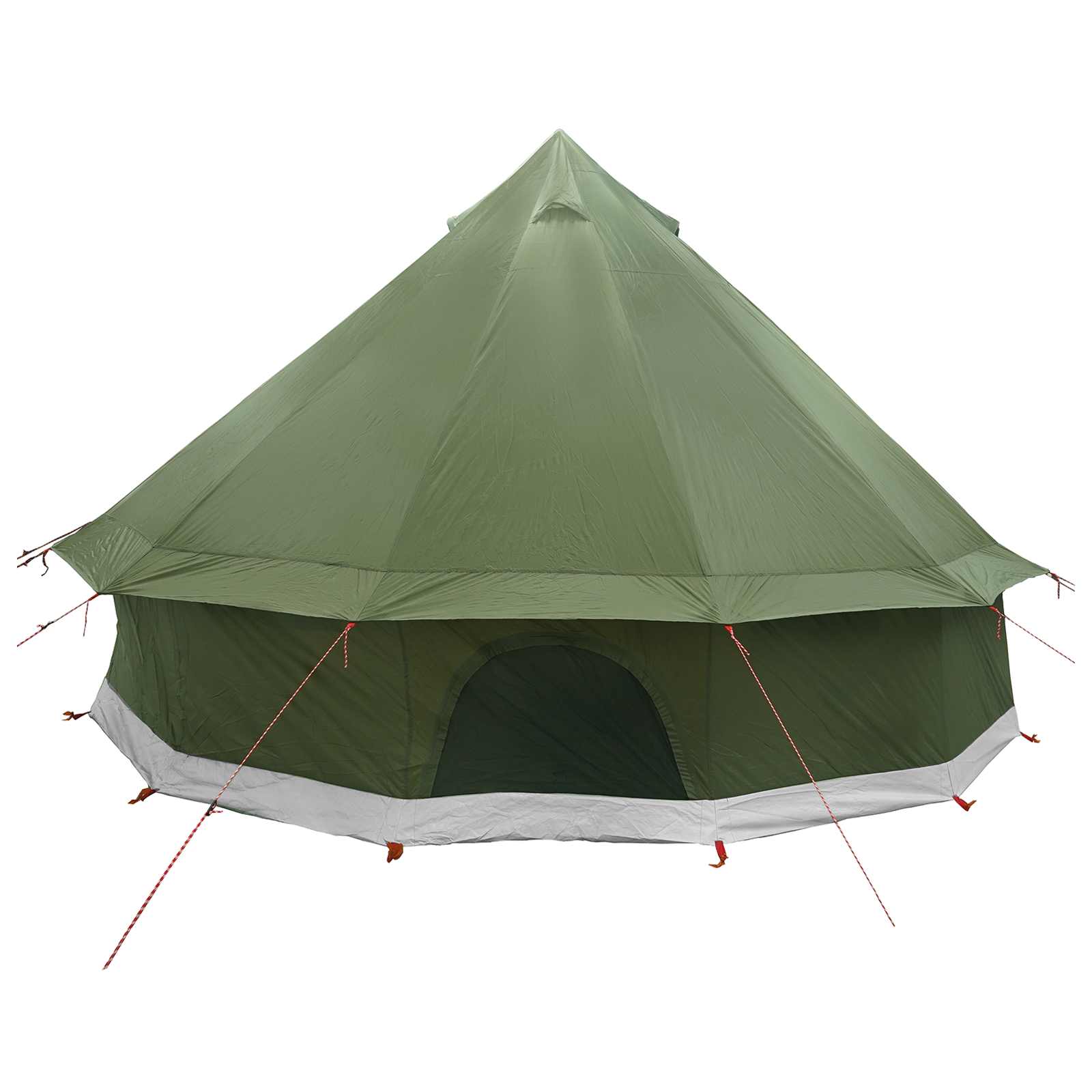 Tipi Zelt 6 Personen Olivgrün Polyester und Stahl