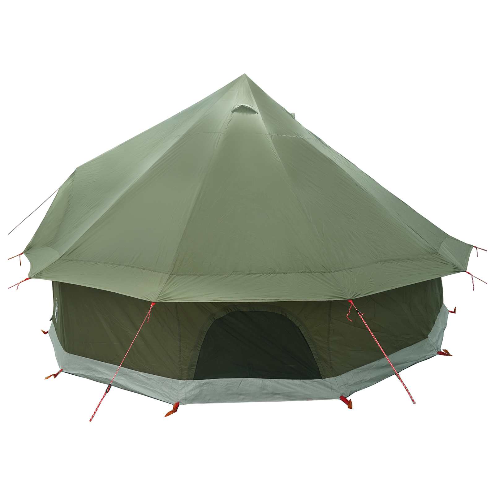 Tipi Zelt 6 Personen Olivgrün Polyester und Stahl