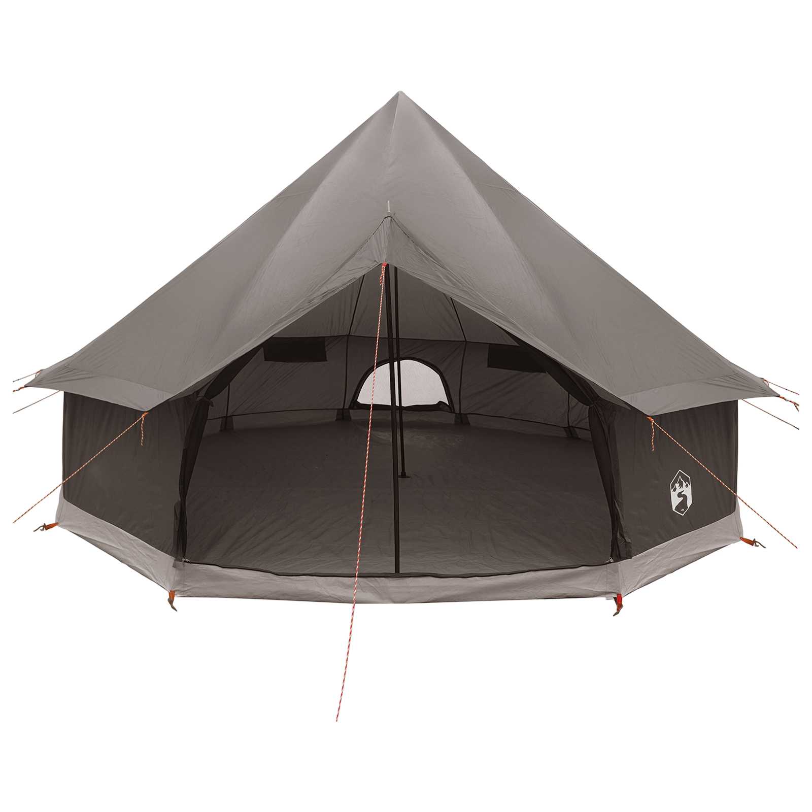 Tipi Zelt 6 Personen Braun Grau Polyester und Stahl