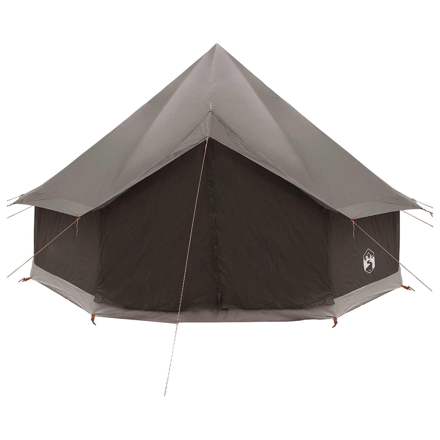 Tipi Zelt 6 Personen Braun Grau Polyester und Stahl