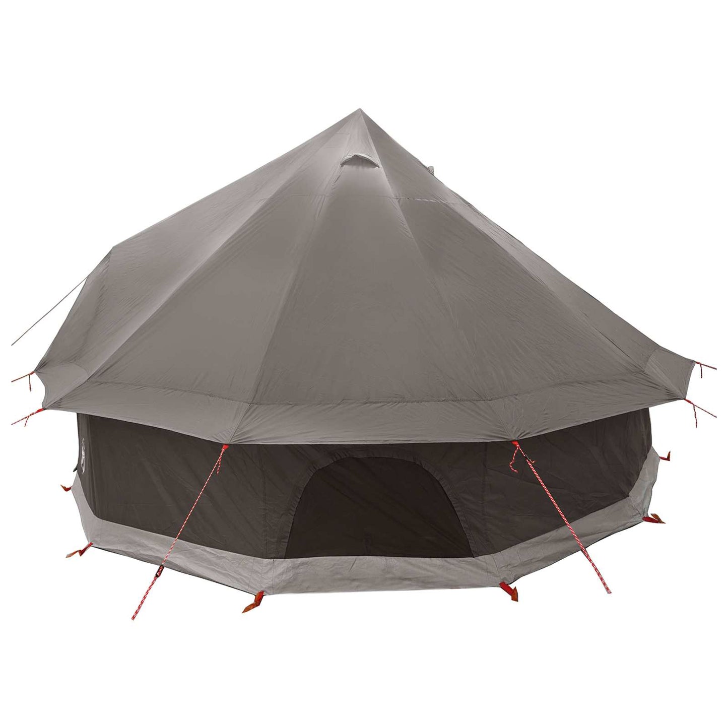 Tipi Zelt 6 Personen Braun Grau Polyester und Stahl