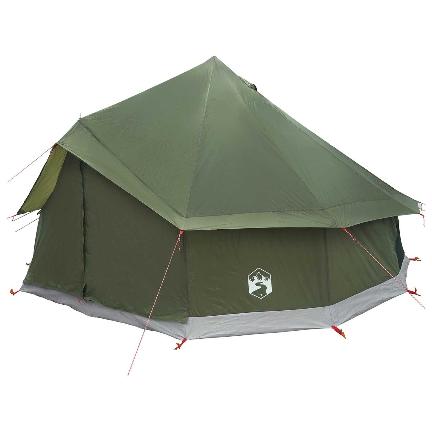 Tipi Zelt 8 Personen Olivgrün Polyester und Stahl