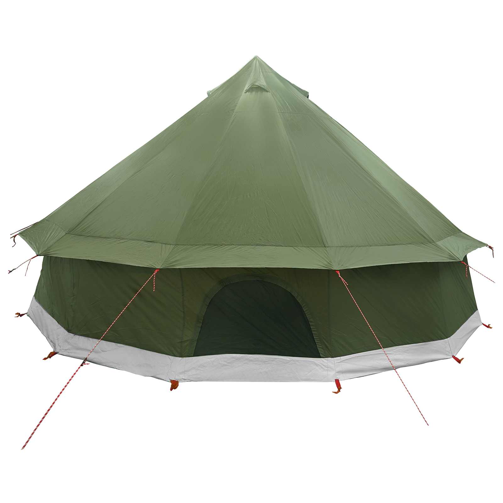 Tipi Zelt 8 Personen Olivgrün Polyester und Stahl