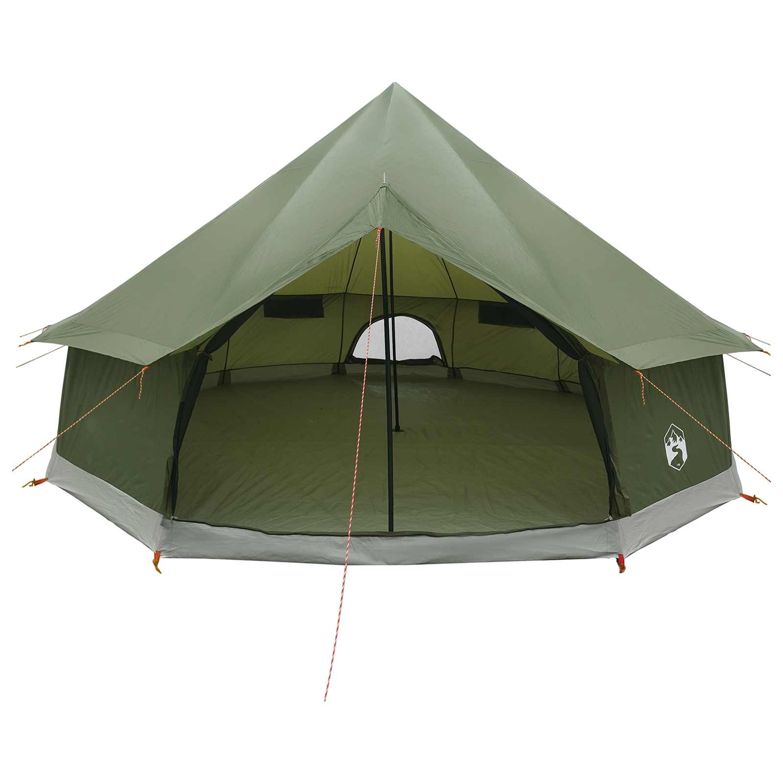 Tipi Zelt 8 Personen Olivgrün Polyester und Stahl