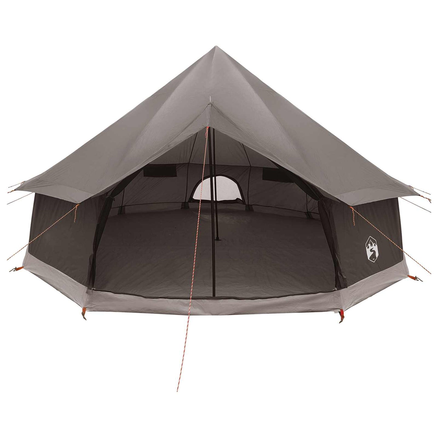 Tipi Zelt 8 Personen Braun Grau Polyester und Stahl