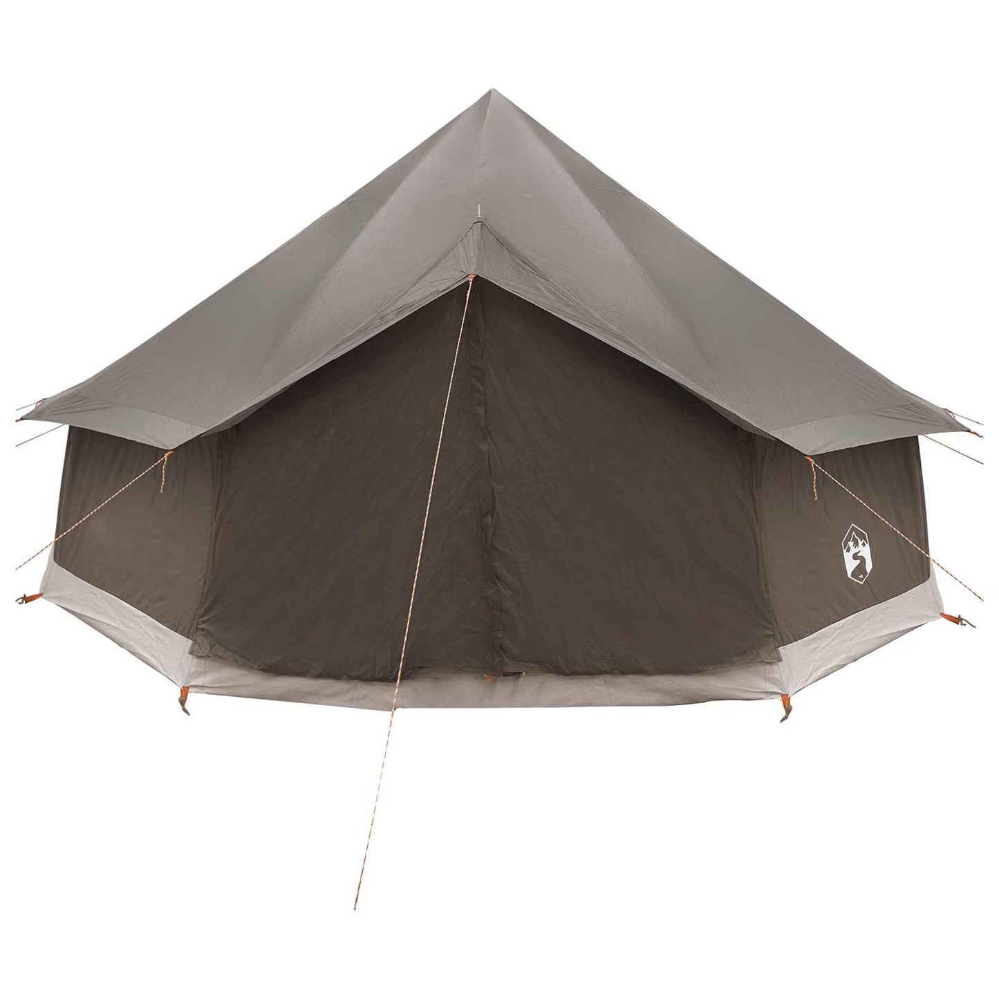Tipi Zelt 8 Personen Braun Grau Polyester und Stahl