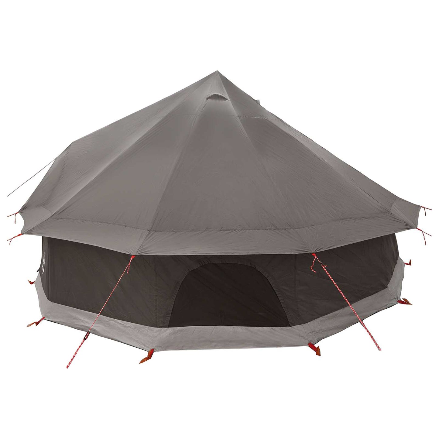 Tipi Zelt 8 Personen Braun Grau Polyester und Stahl