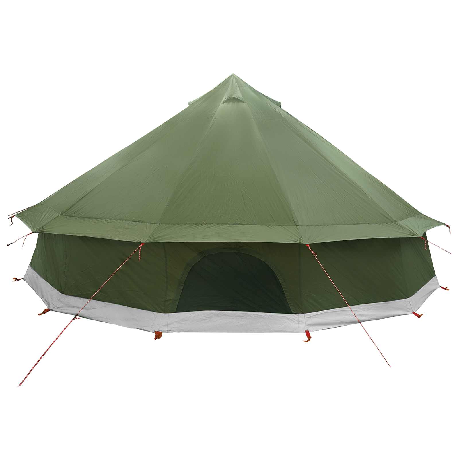 Tipi Zelt 12 Personen Olivgrün Polyester und Stahl