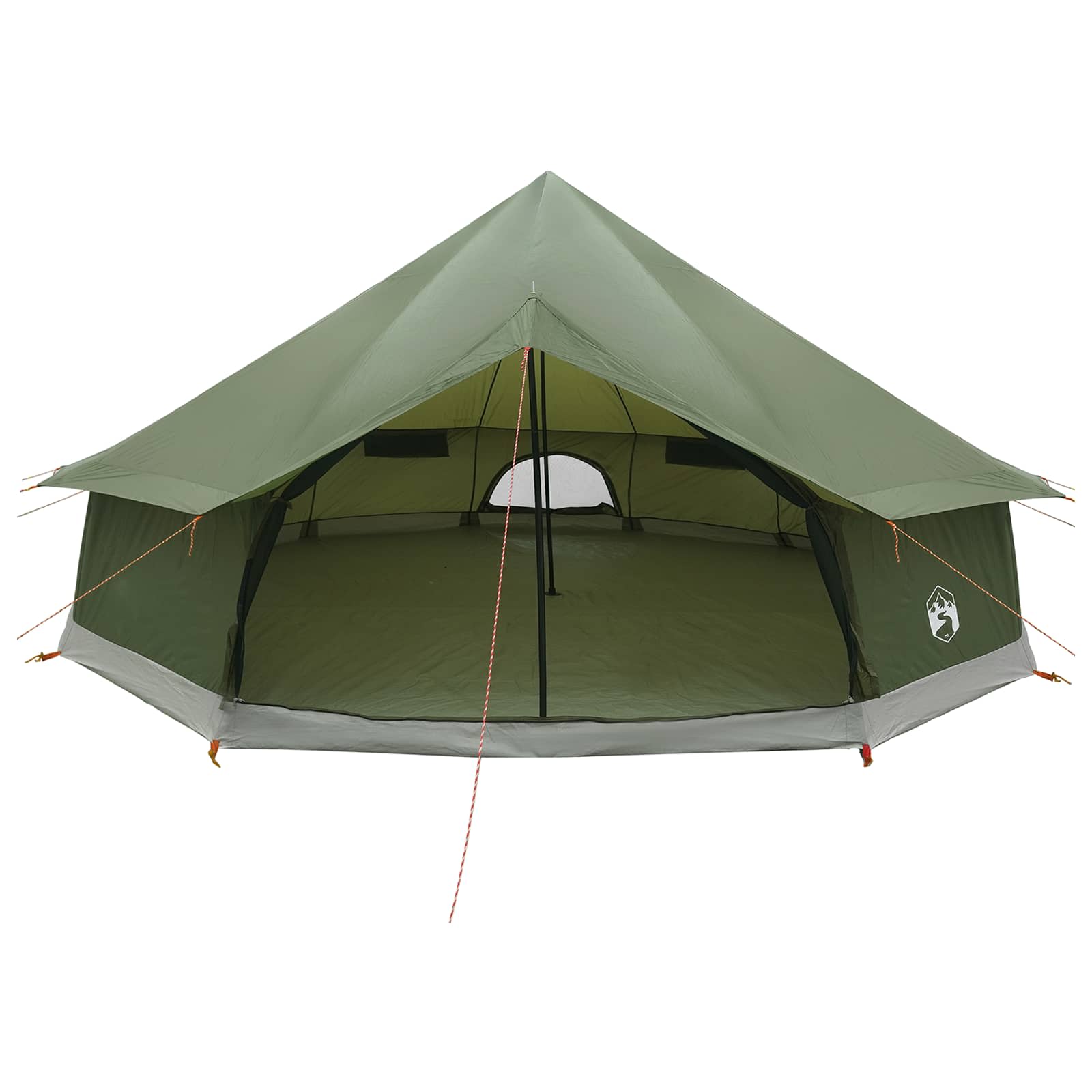 Tipi Zelt 12 Personen Olivgrün Polyester und Stahl