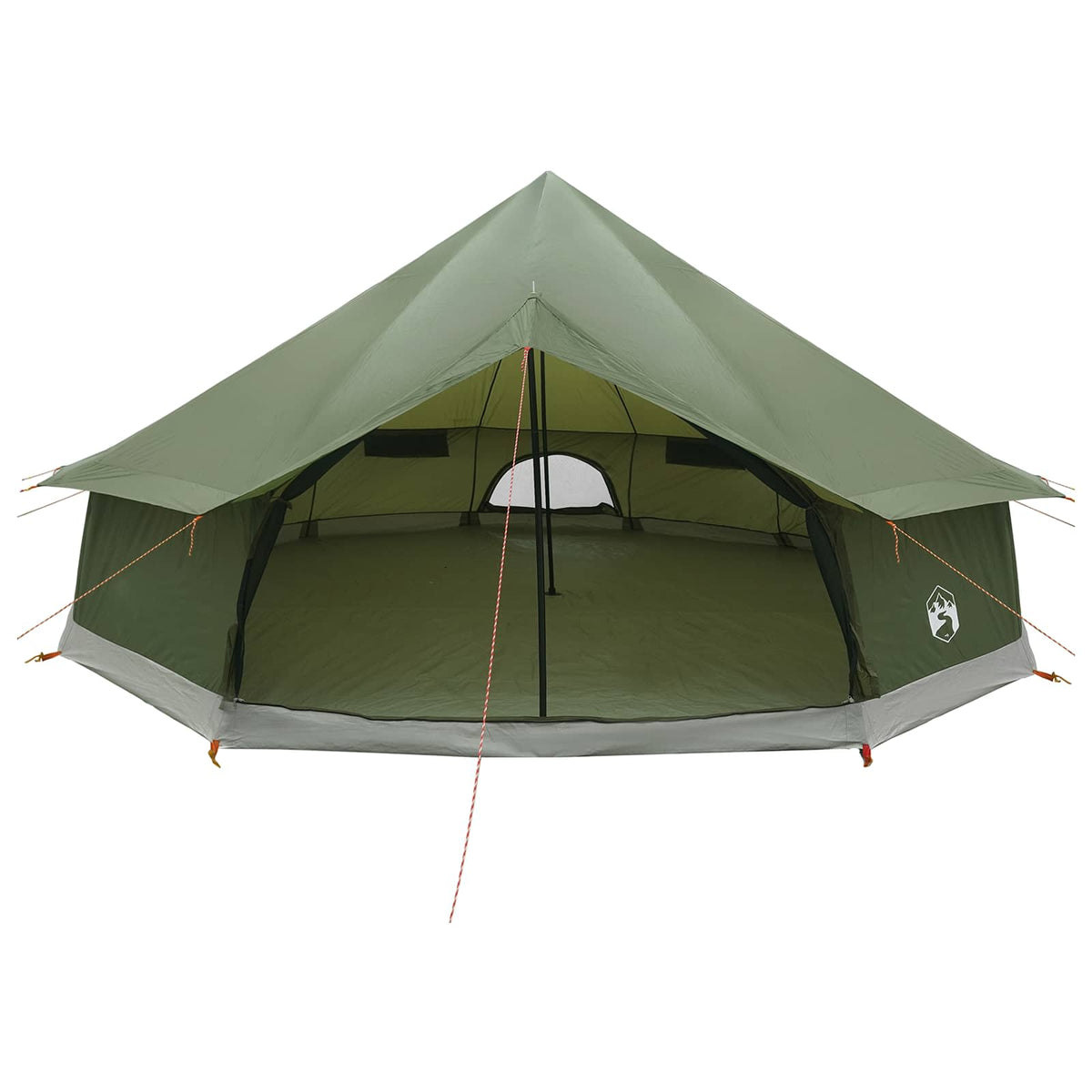 Tipi Zelt 12 Personen Armeegrün Polyester und Stahl