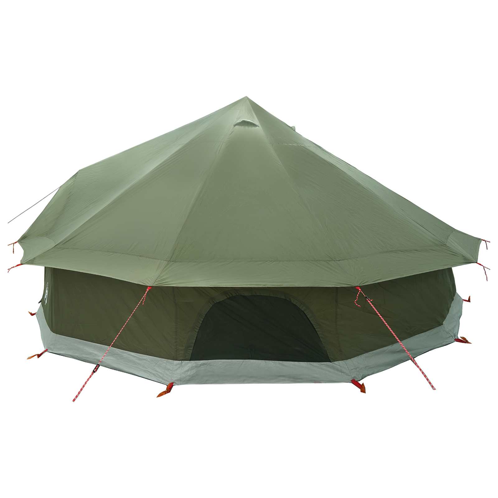 Tipi Zelt 12 Personen Olivgrün Polyester und Stahl