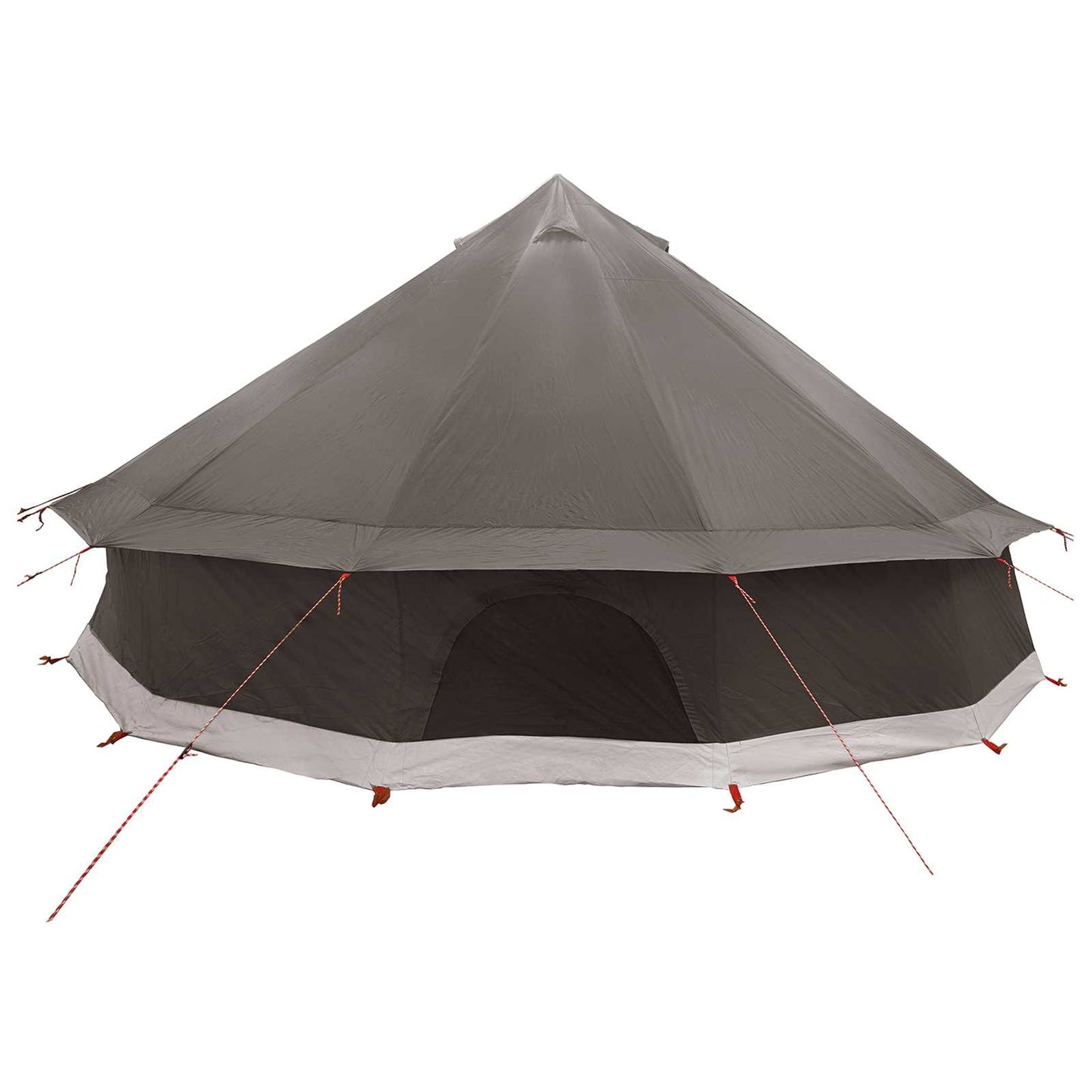 Tipi Zelt 12 Personen Braun Grau Polyester und Stahl