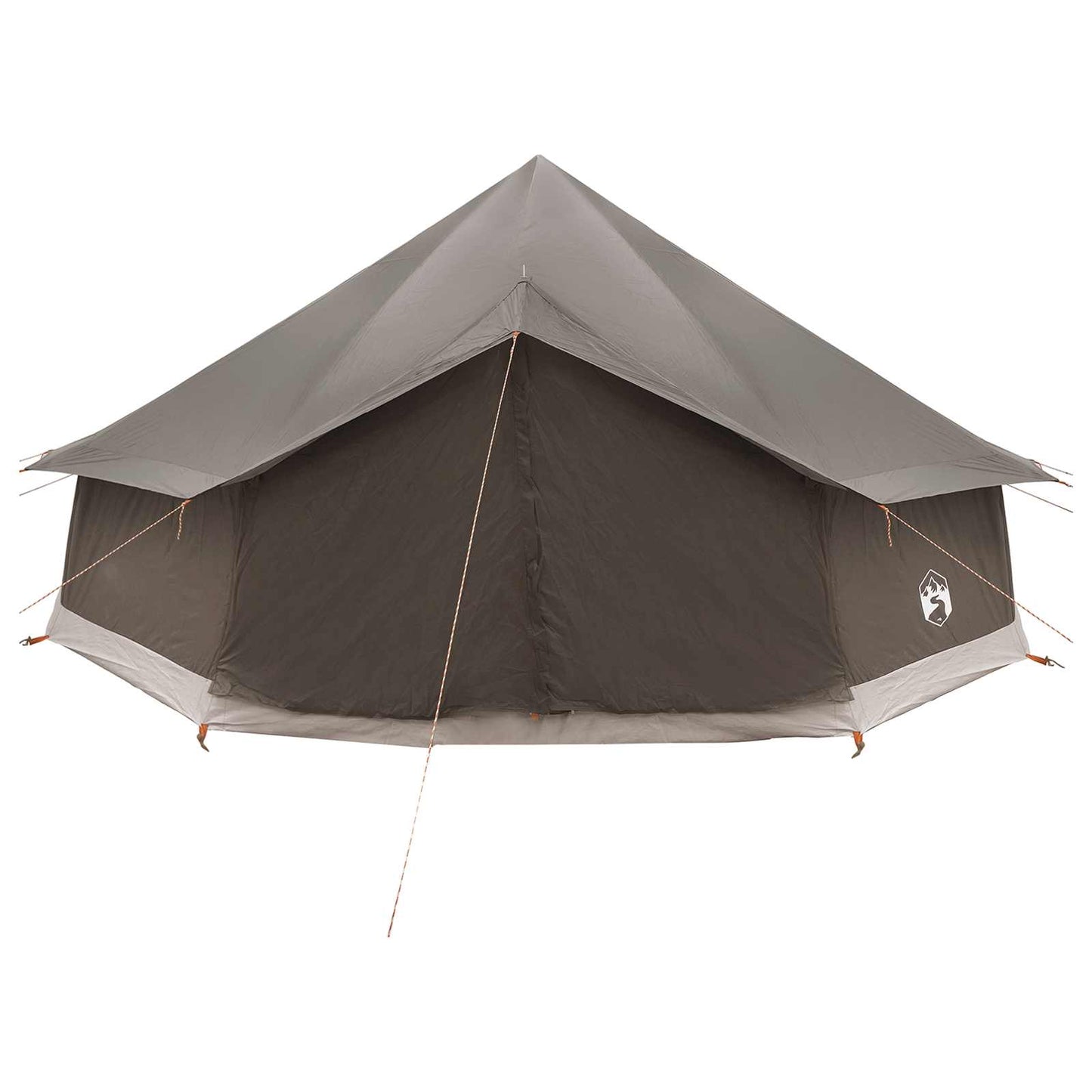Tipi Zelt 12 Personen Braun Grau Polyester und Stahl