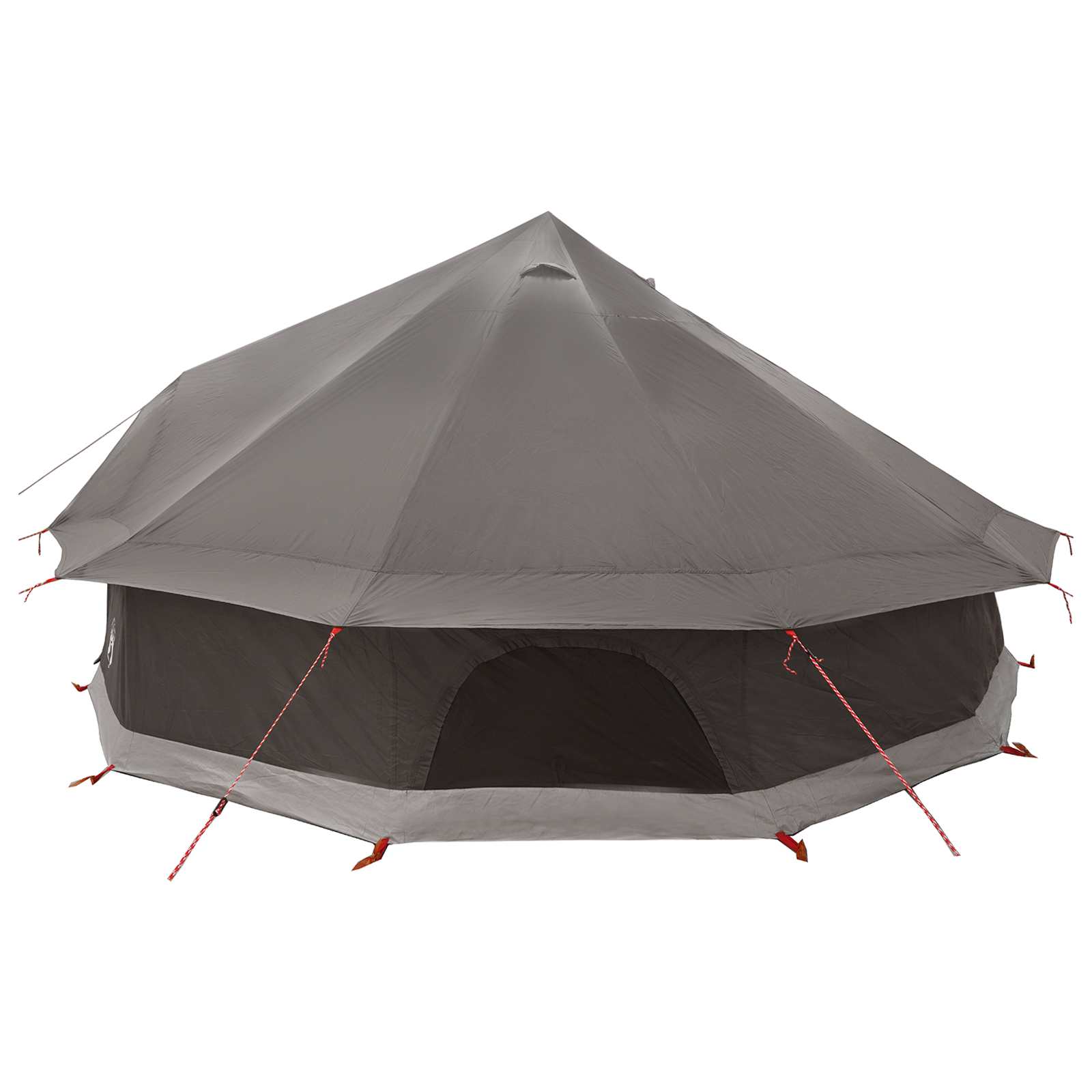 Tipi Zelt 12 Personen Braun Grau Polyester und Stahl