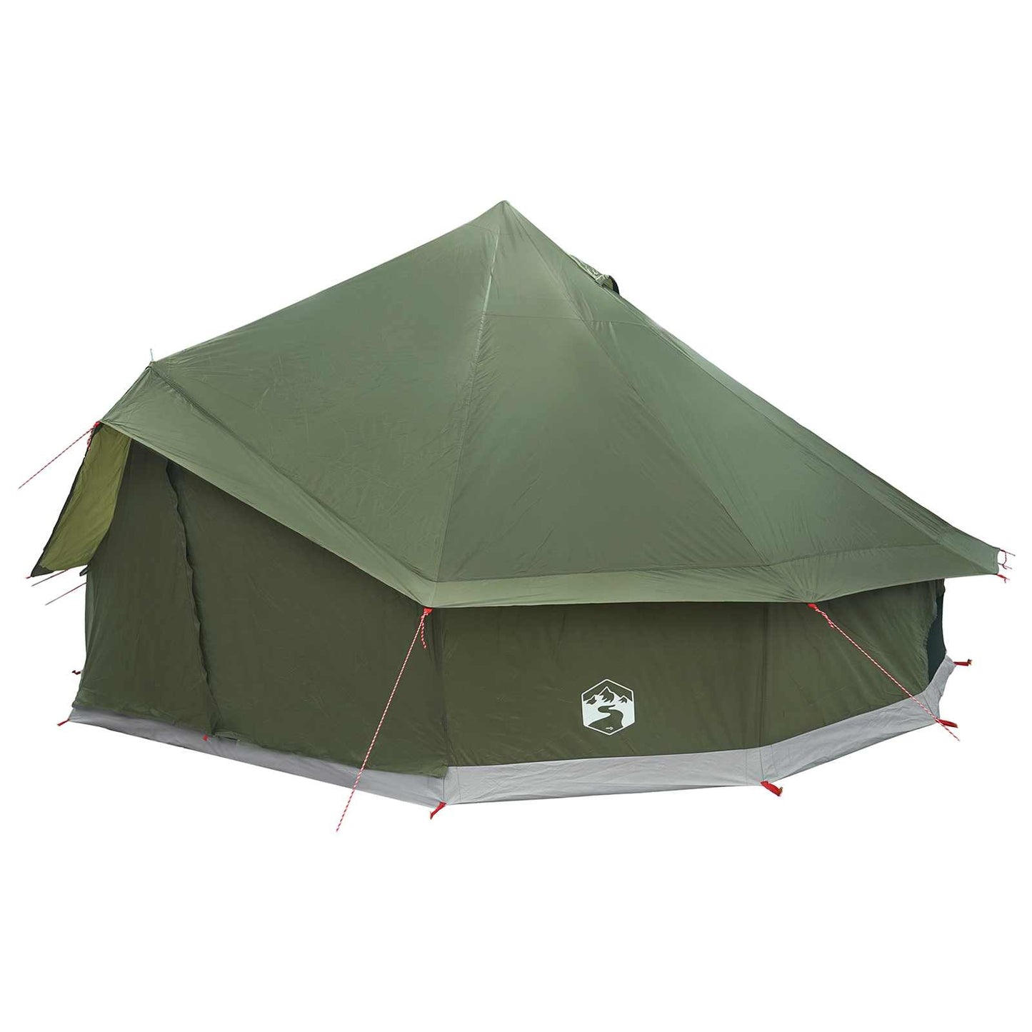 Tipi Zelt 10 Personen Olivgrün Polyester und Stahl