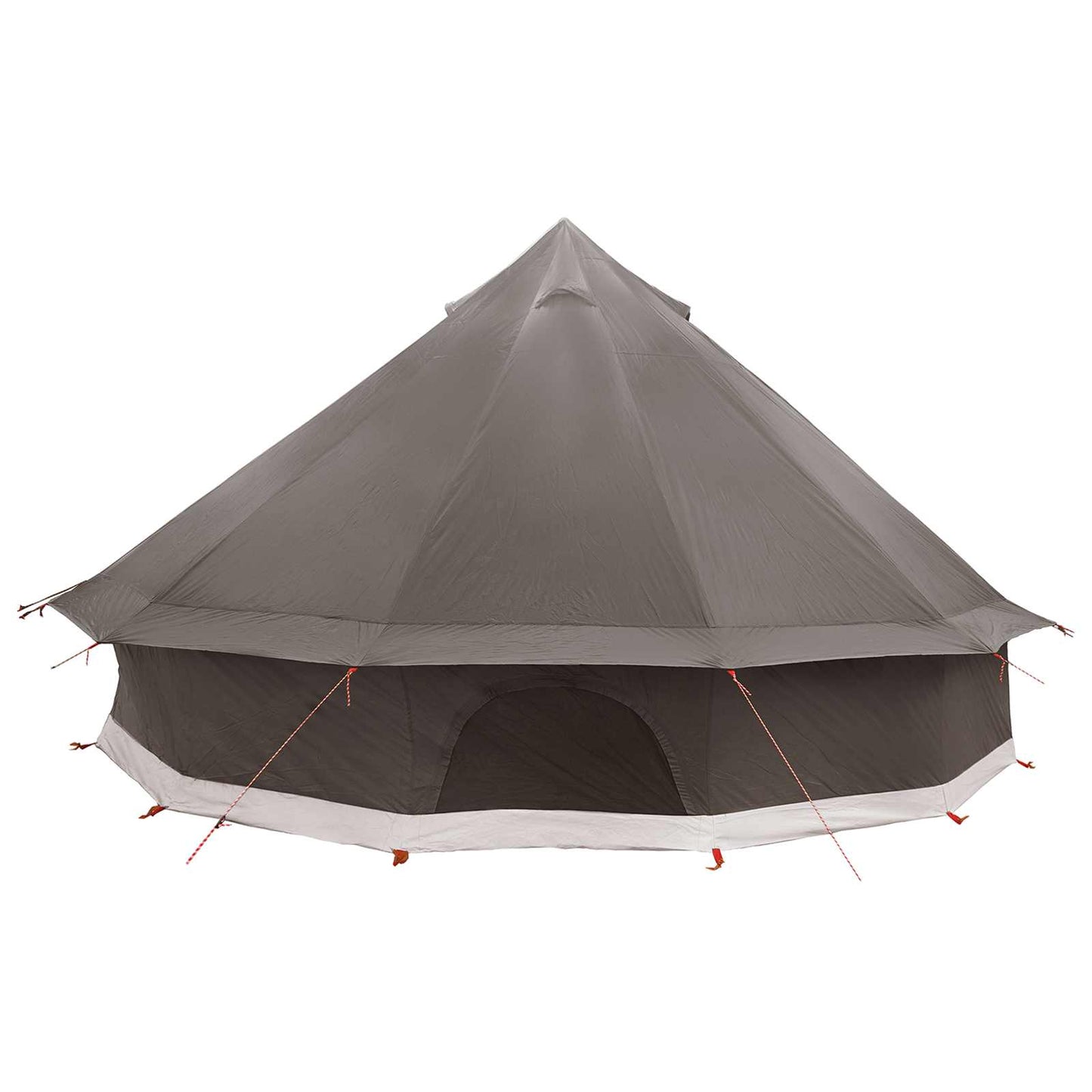 Tipi Zelt 10 Personen Braun Grau Polyester und Stahl